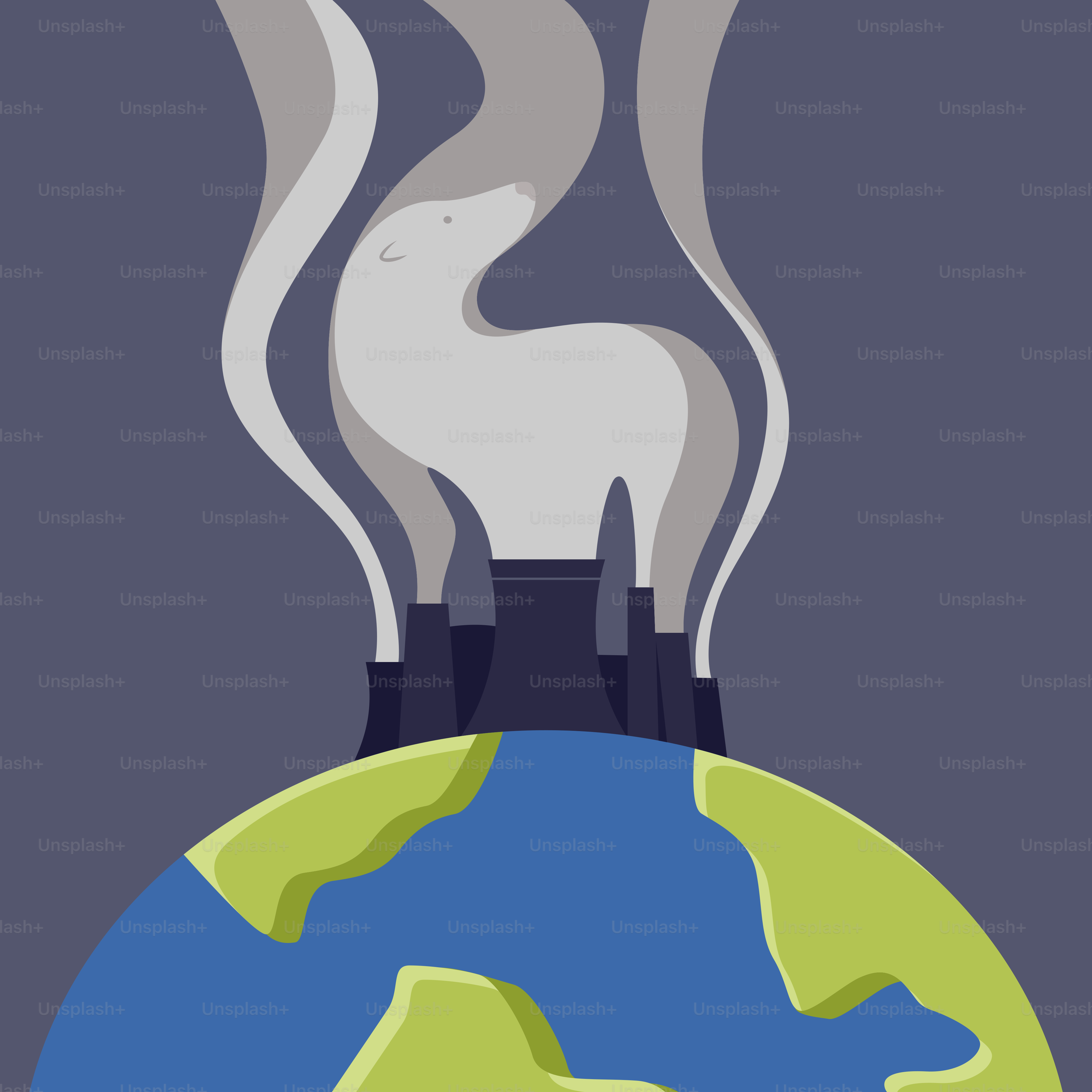 A picture of smoke coming out of the top of the earth