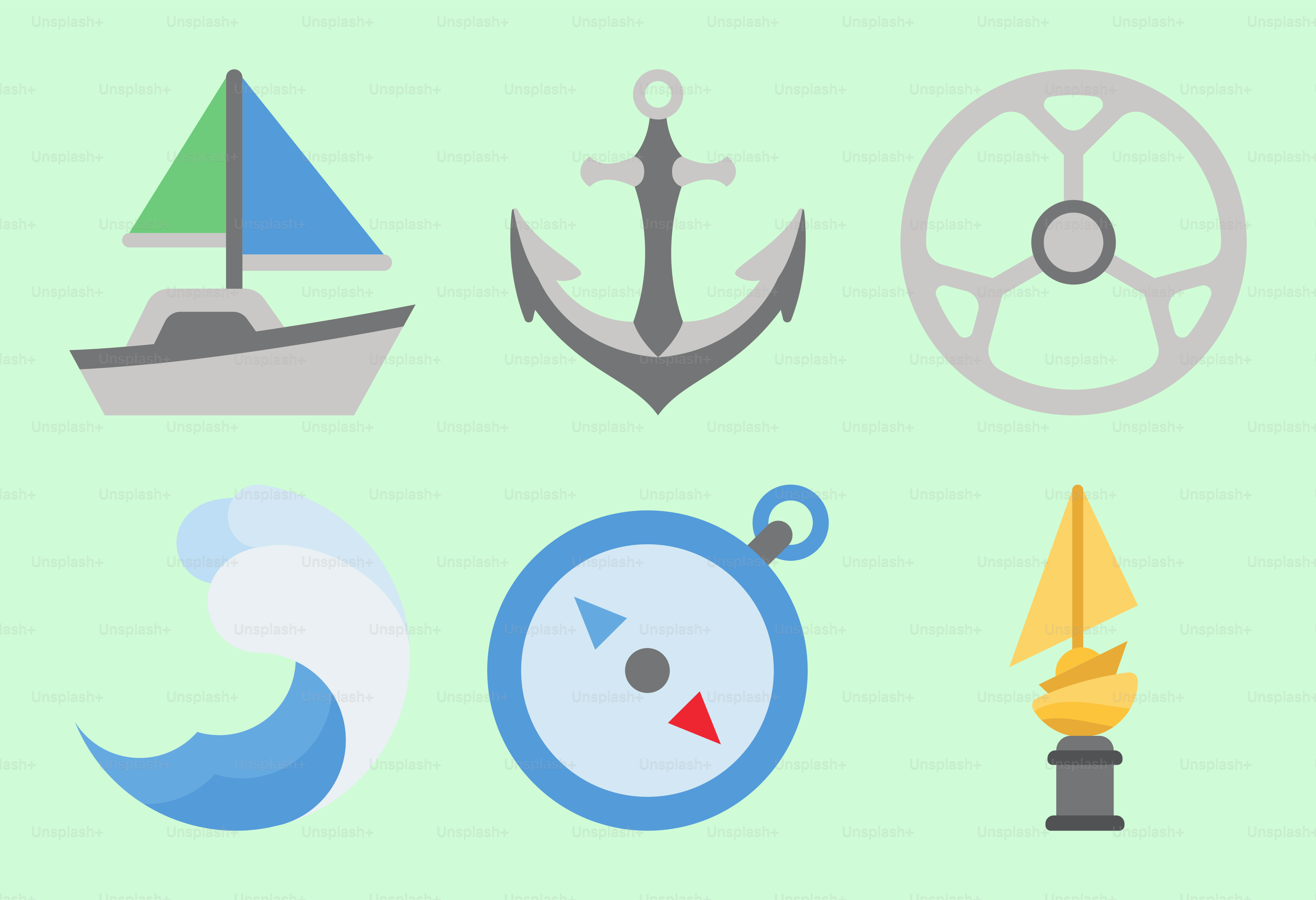 A green background with different types of items