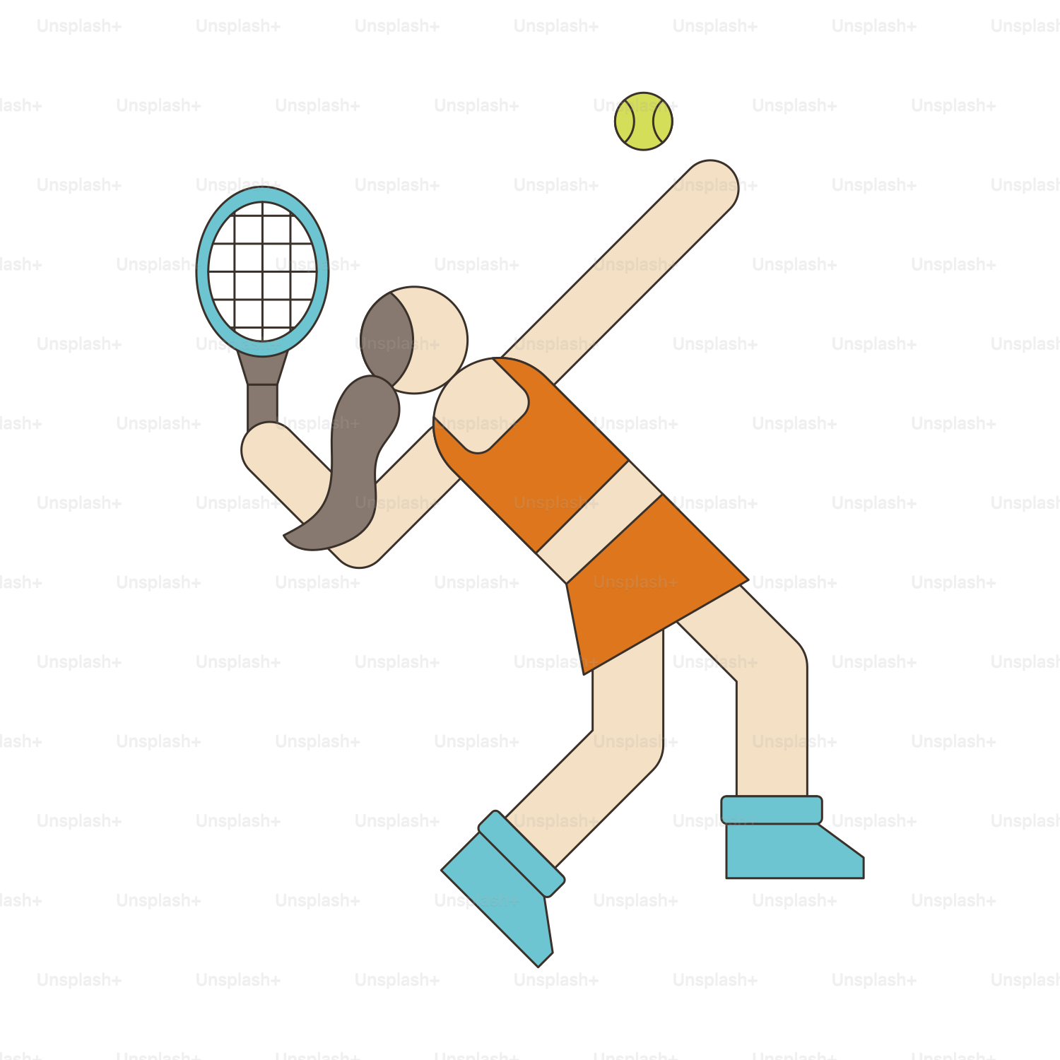 테니스 선수가 라켓을 공에 휘두르는 모습