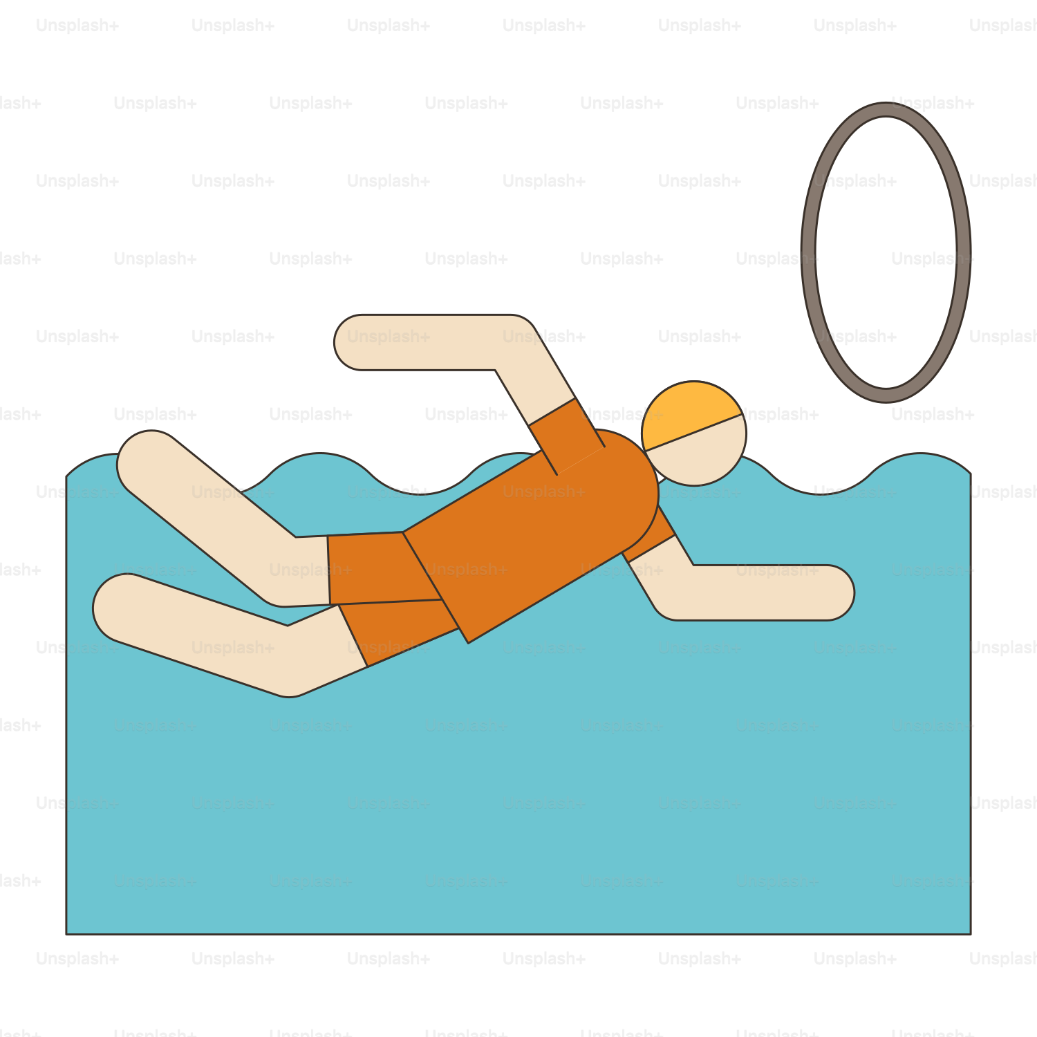 A person swimming in the water with a frisbee