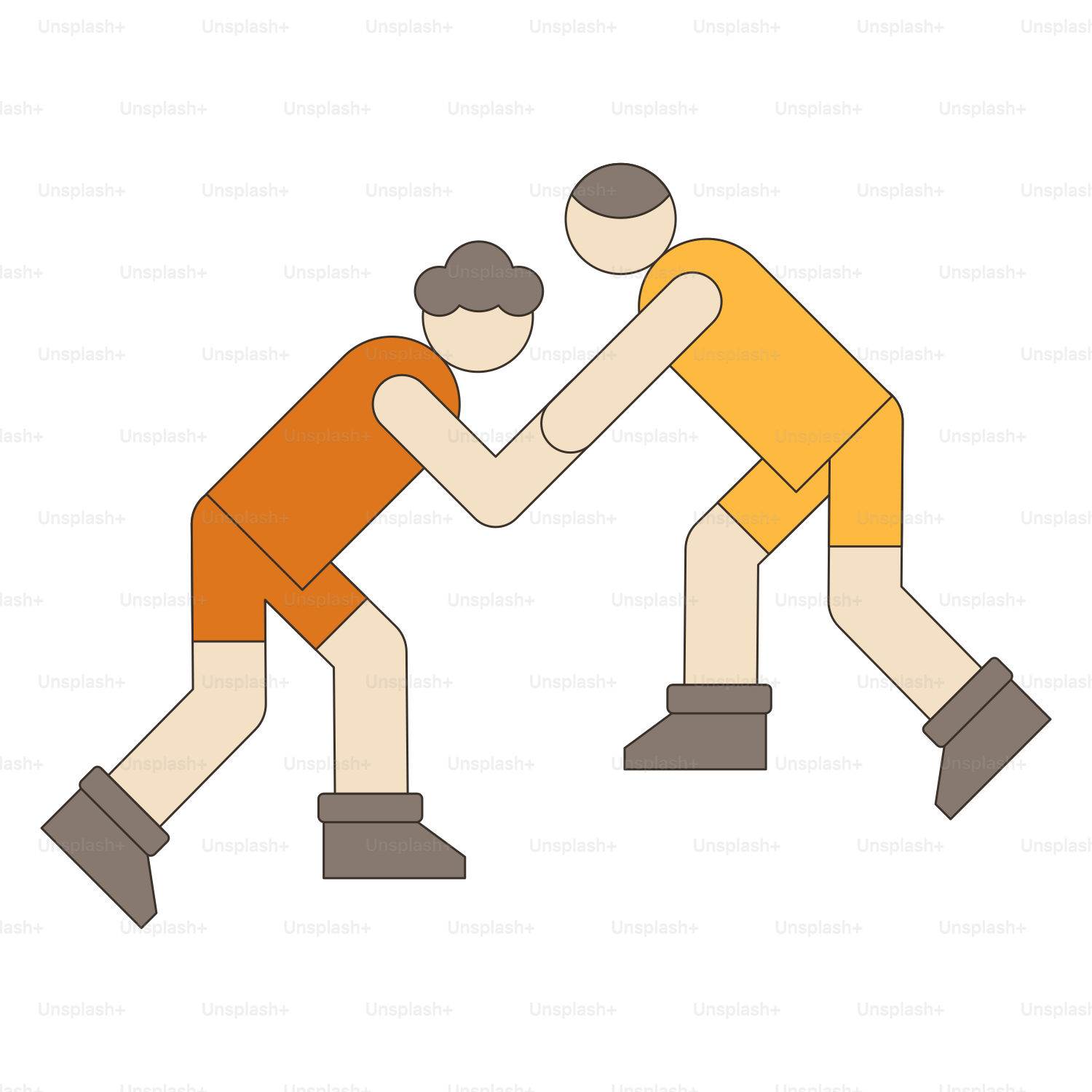 A couple of people that are touching each other