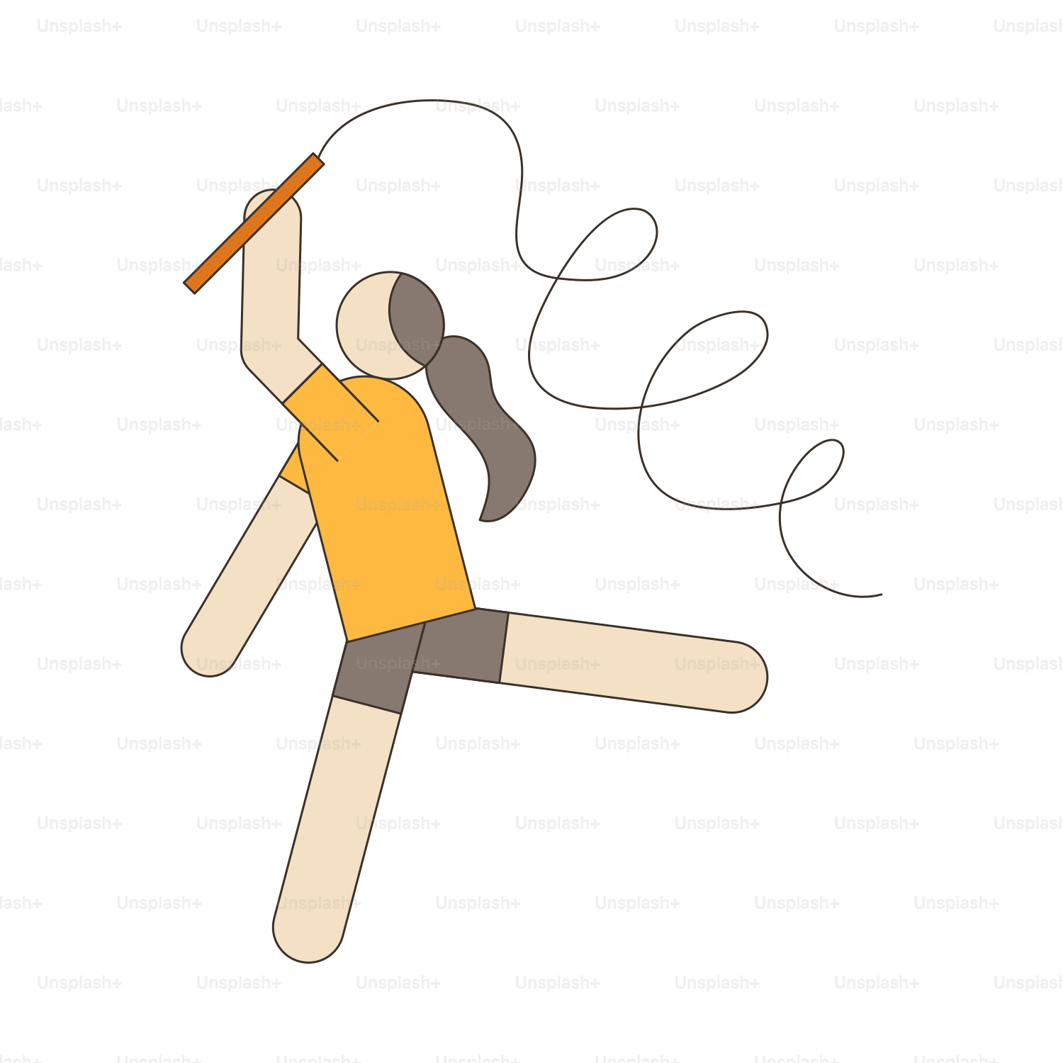 A person in a yellow shirt is doing yoga