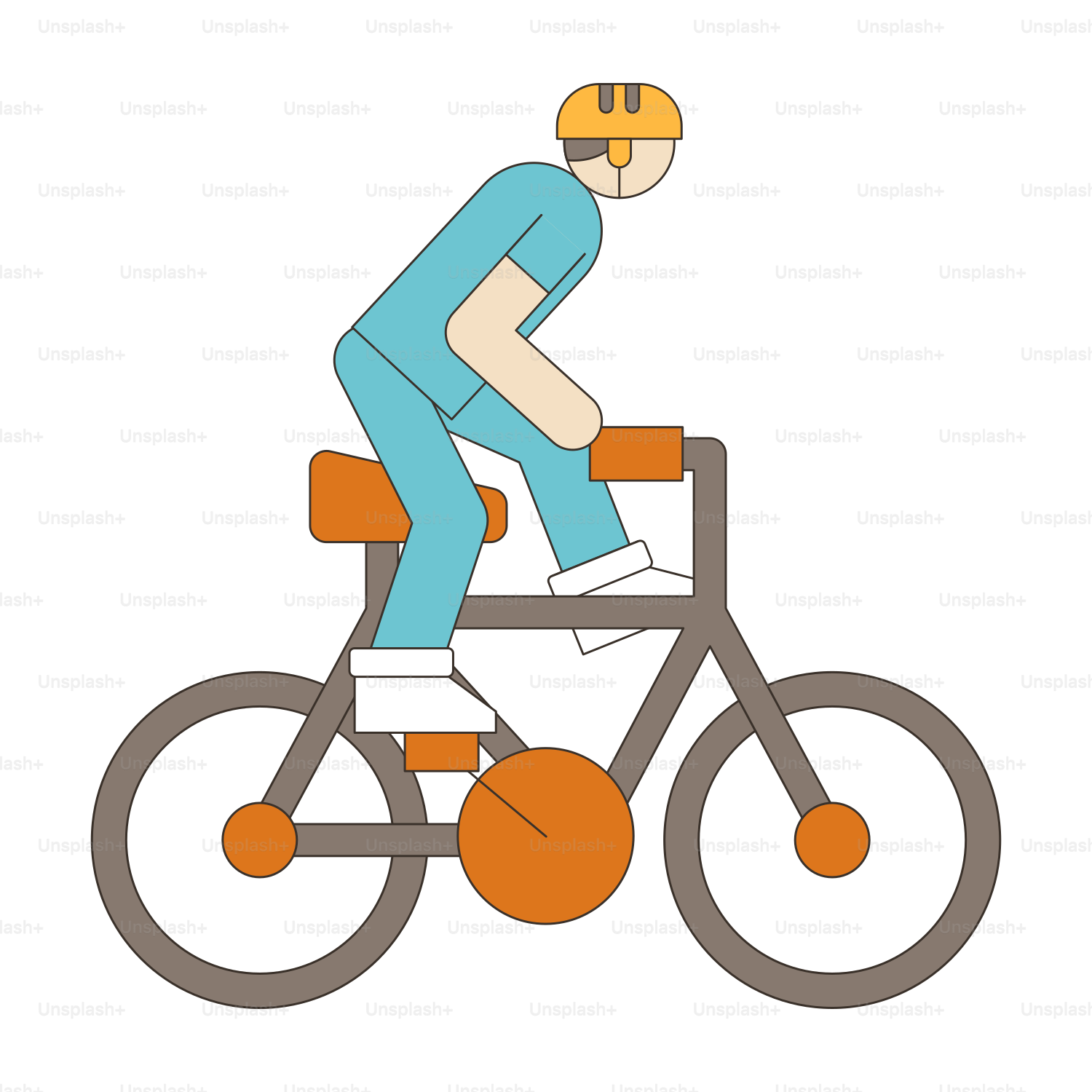 A person riding a bike with a helmet on