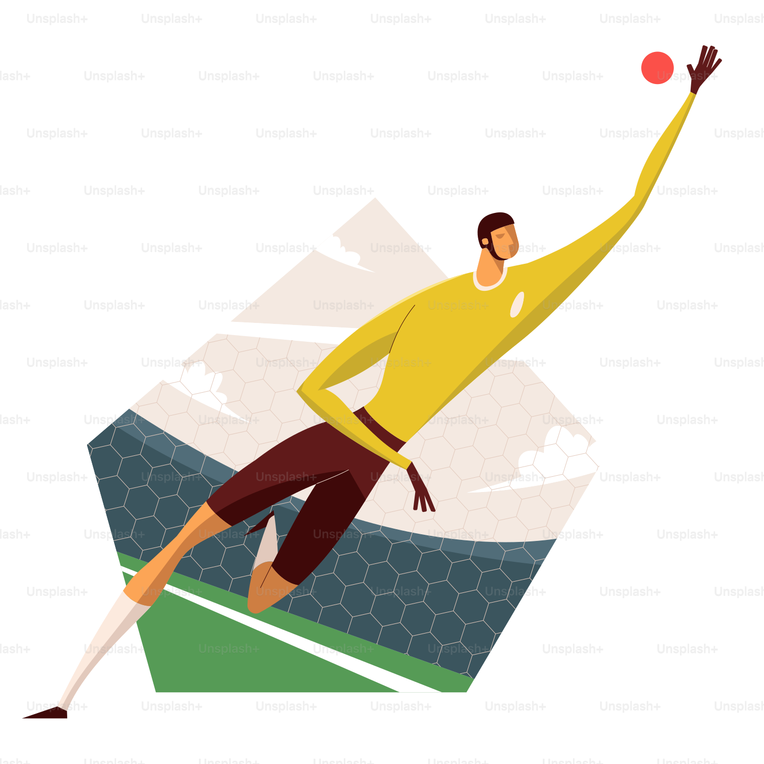 Un hombre con camisa amarilla está jugando al tenis