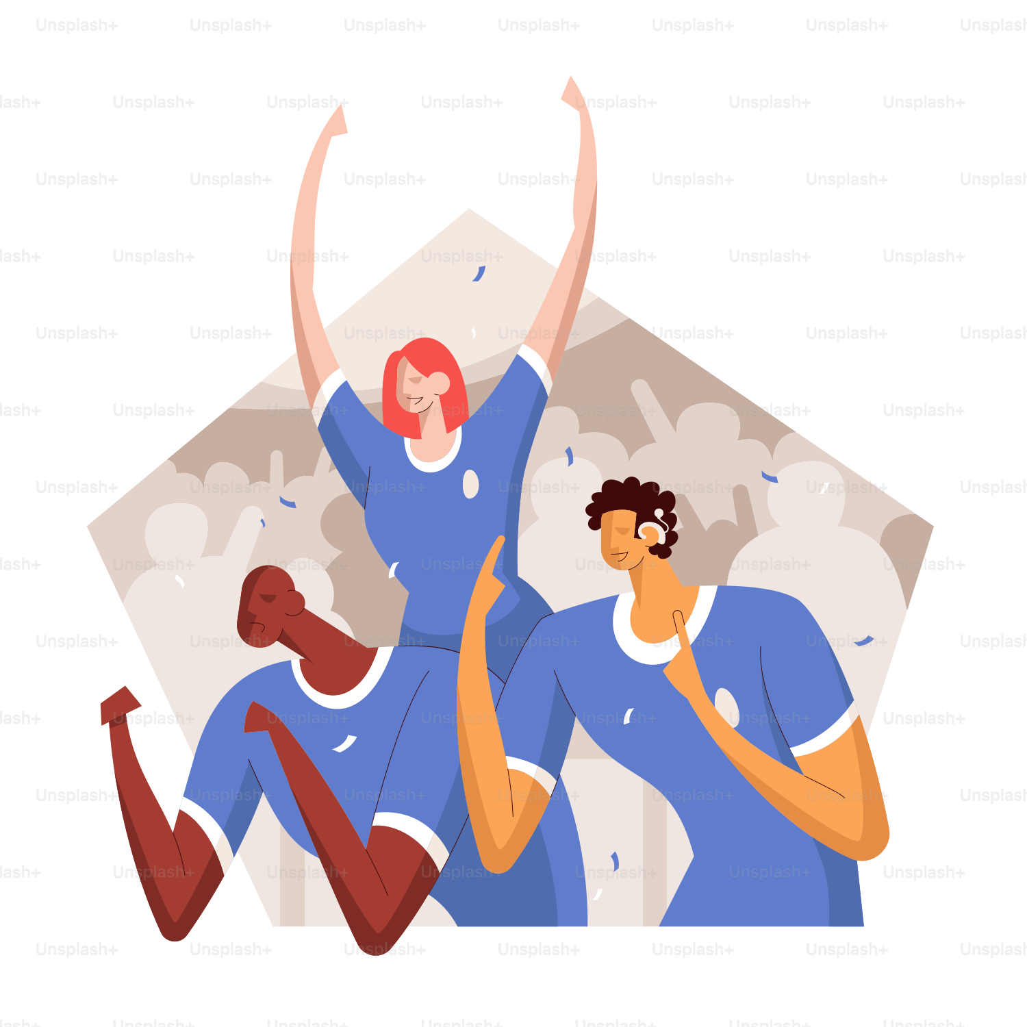 A man and a woman are playing soccer