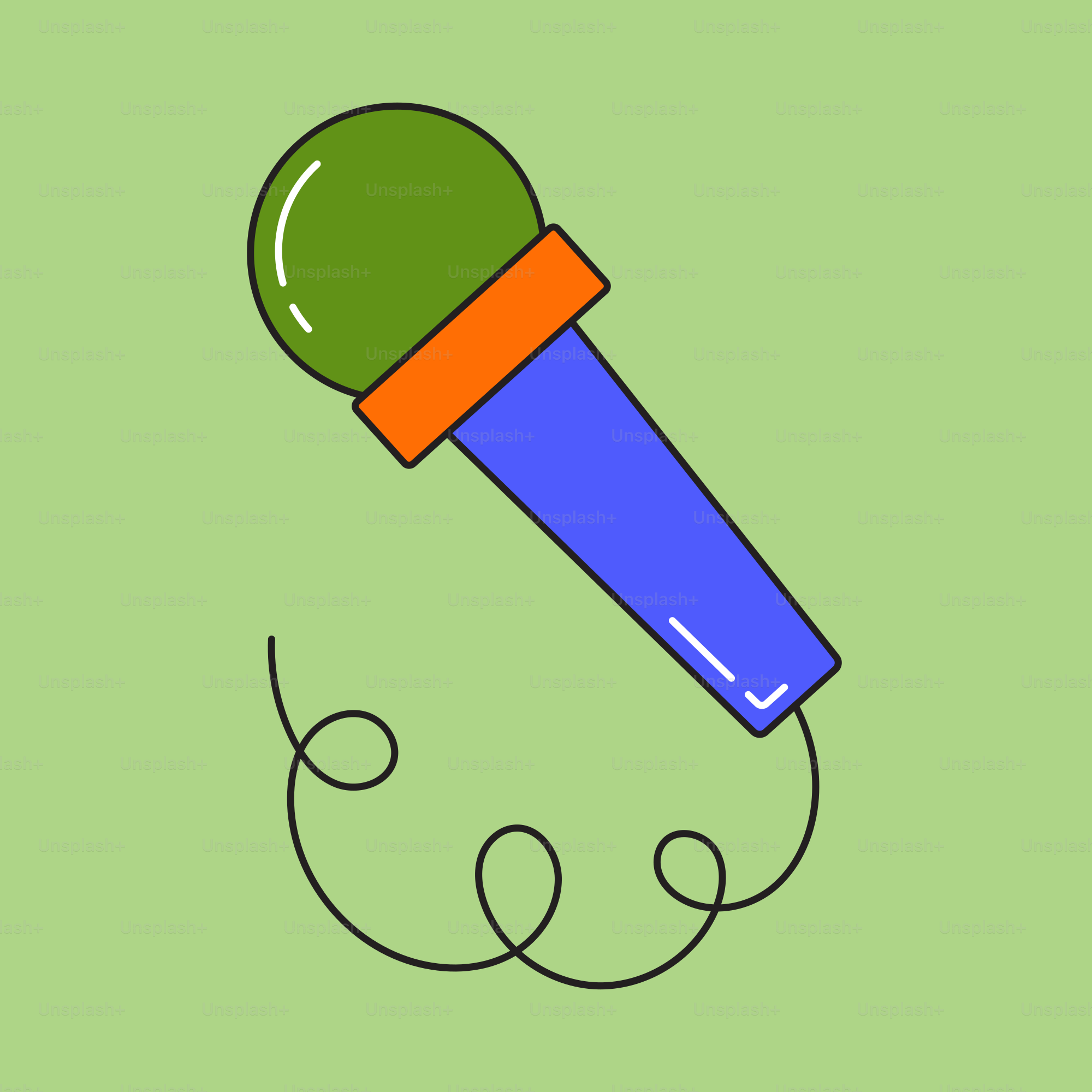 Un dibujo de un bate de béisbol verde y azul