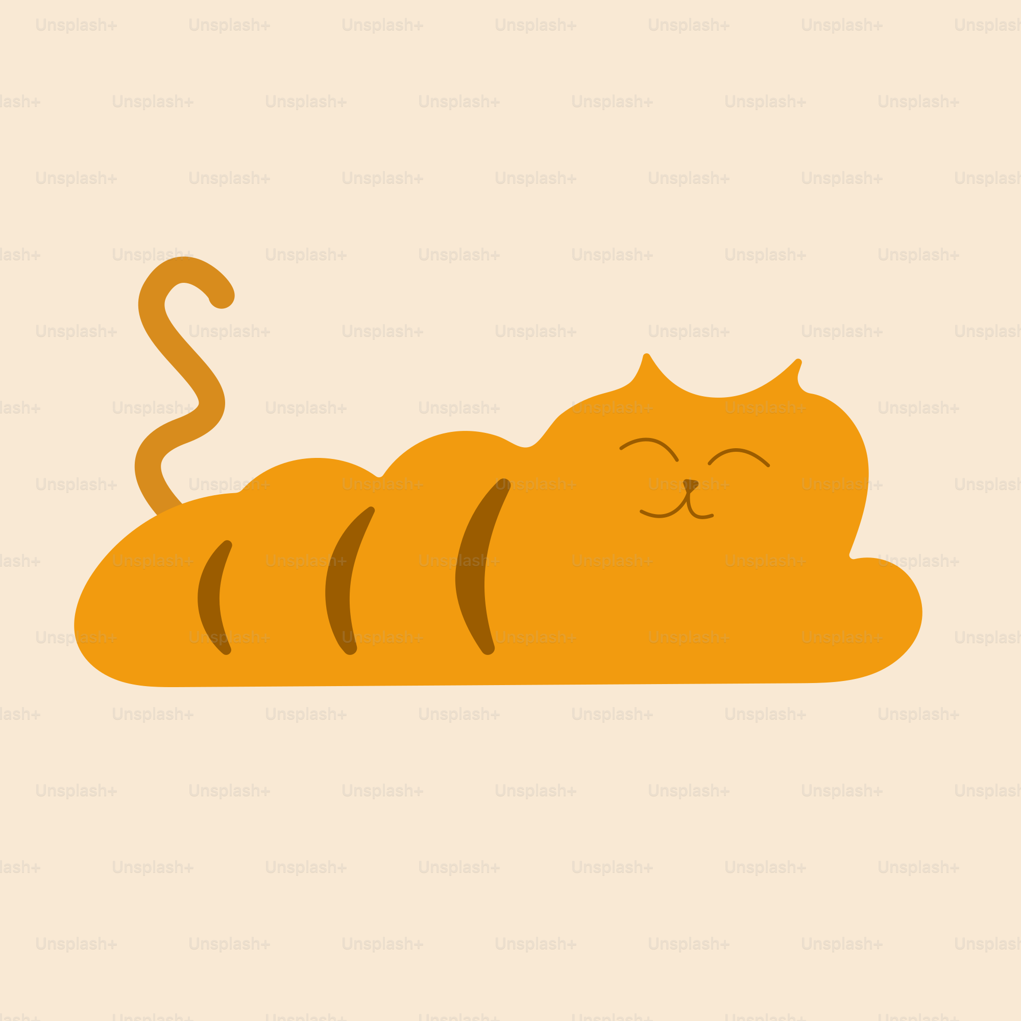 A cat sleeping on top of a pillow