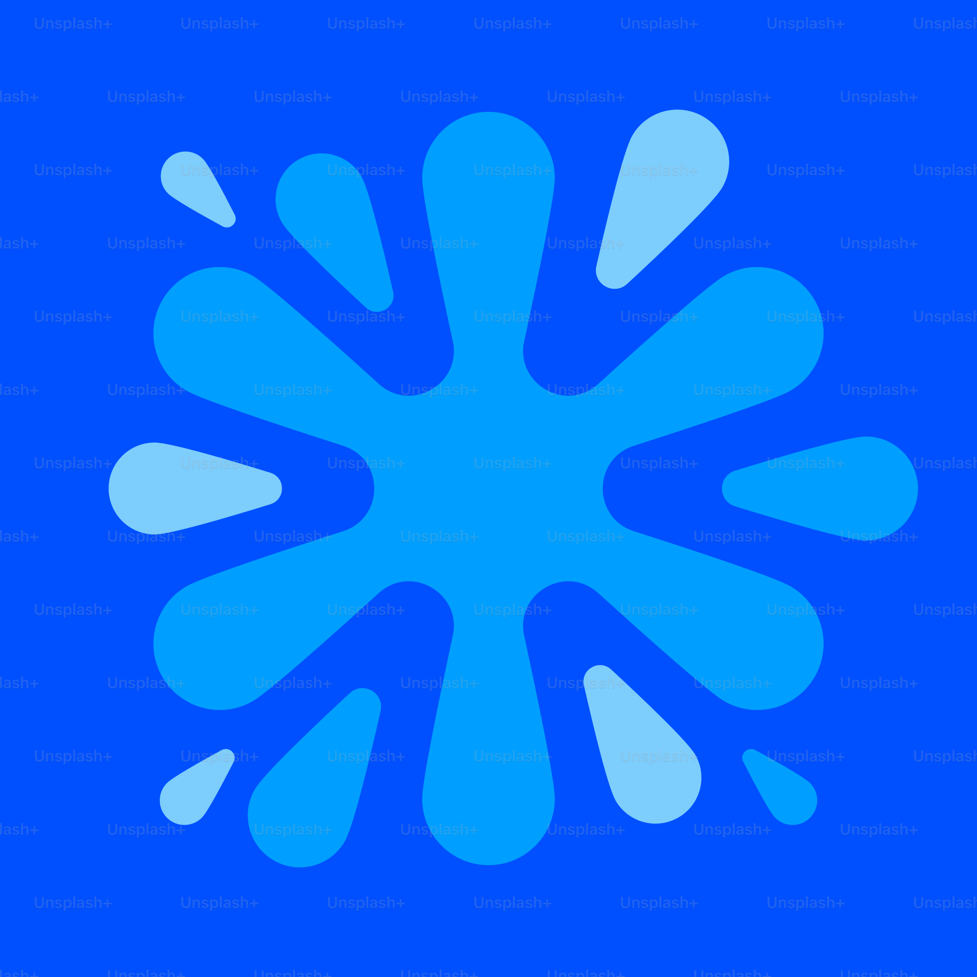 A blue snowflake on a blue background