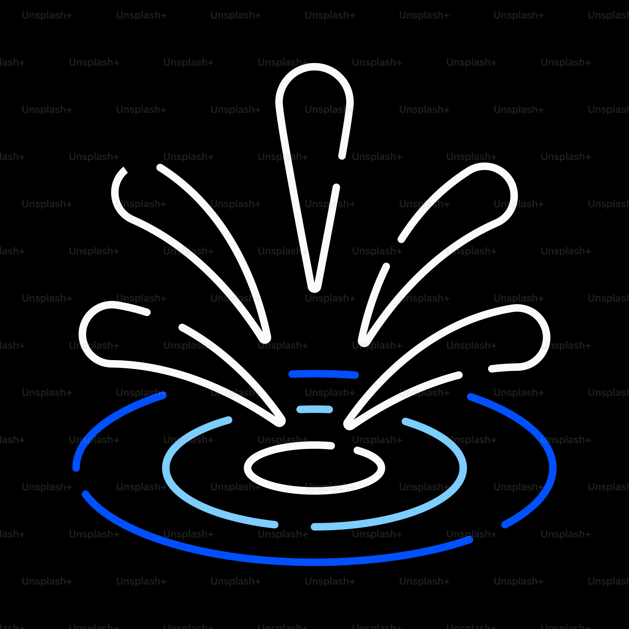 A neon sign with a splash of water coming out of it