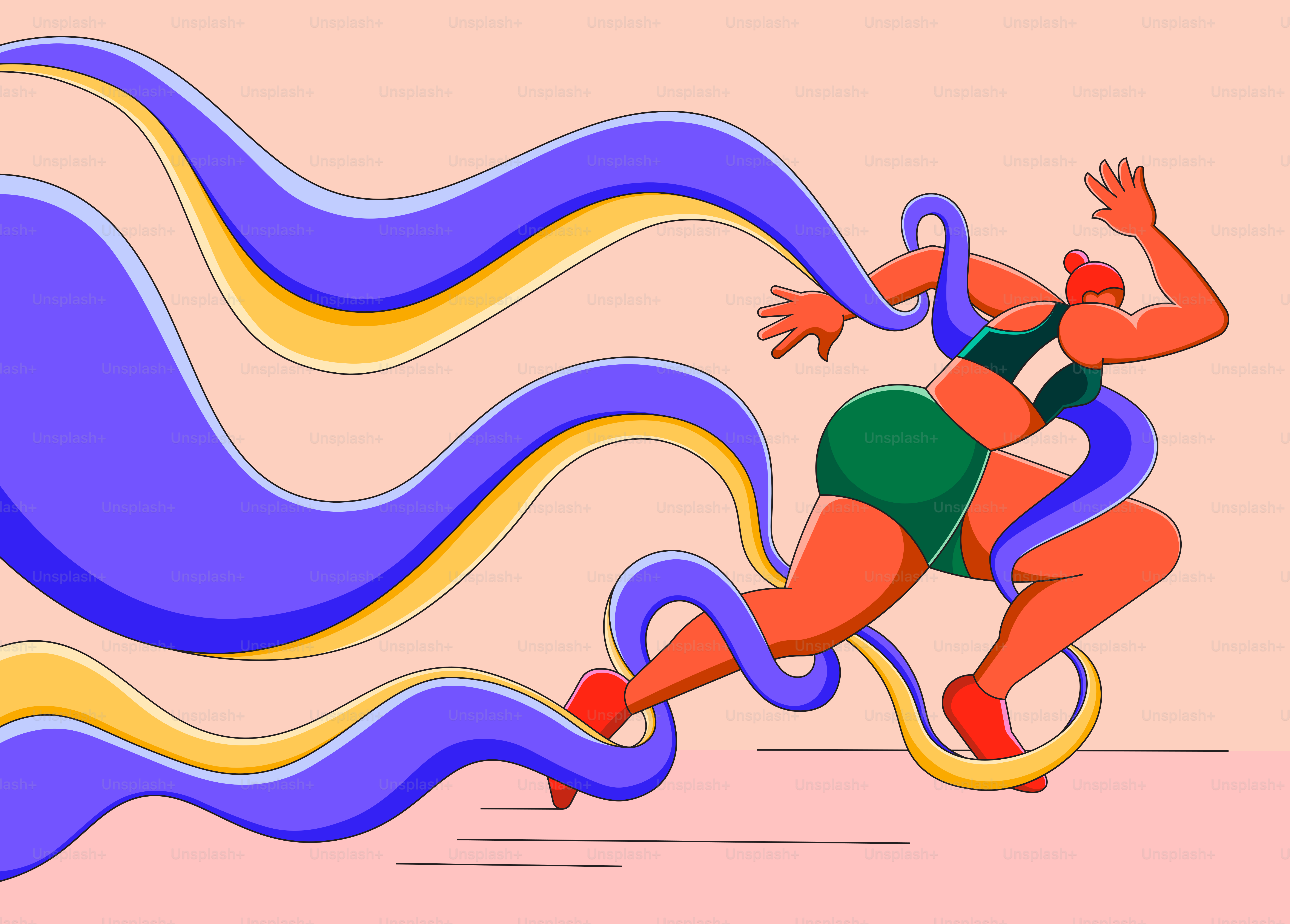 Una mujer en bicicleta con el pelo largo