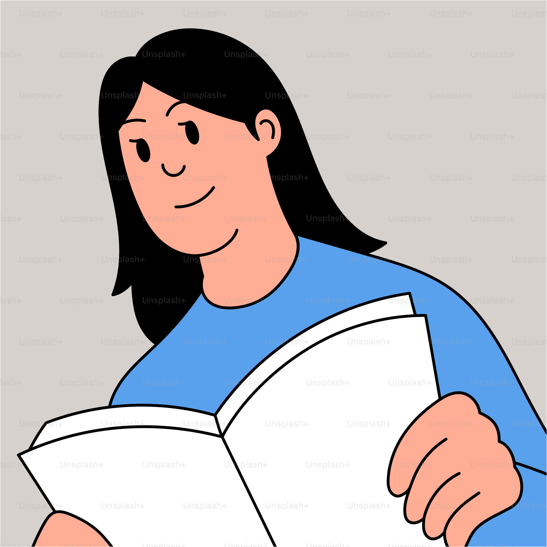 A woman reading a book while sitting down