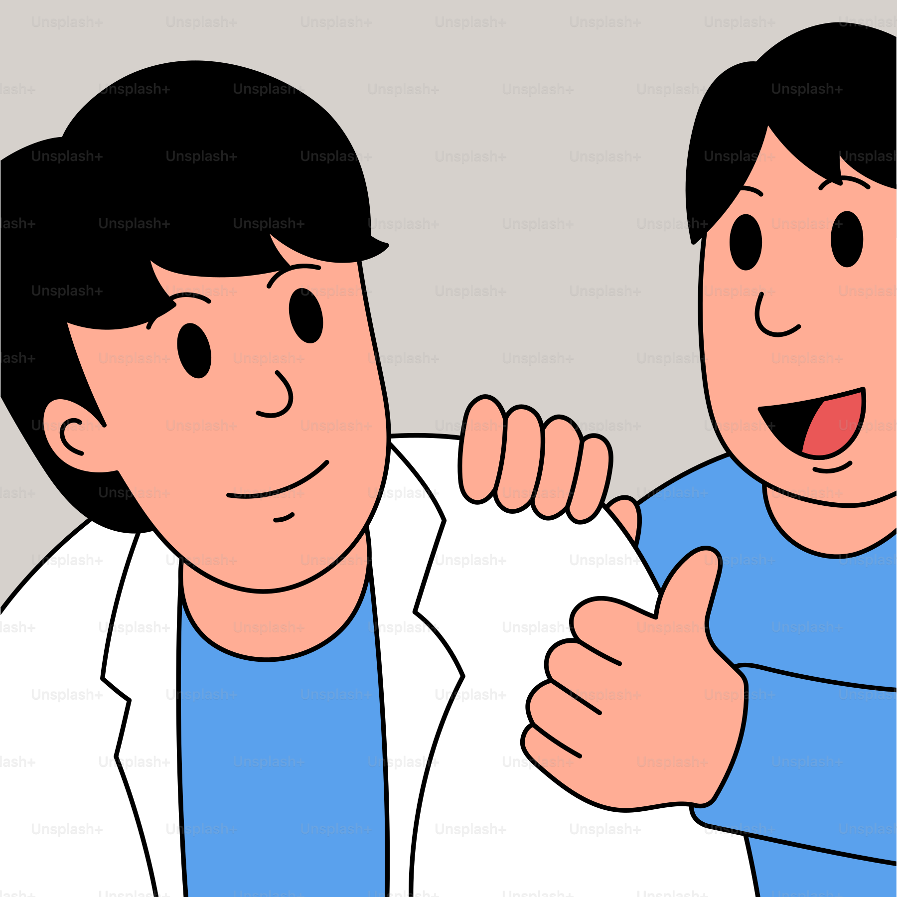 A couple of men standing next to each other