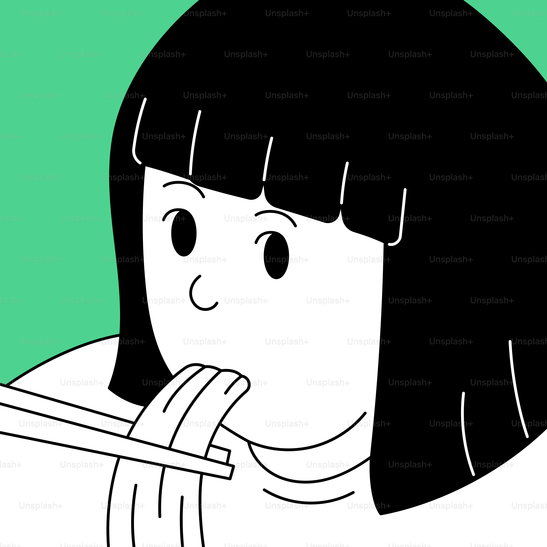 A girl with a toothbrush in her mouth