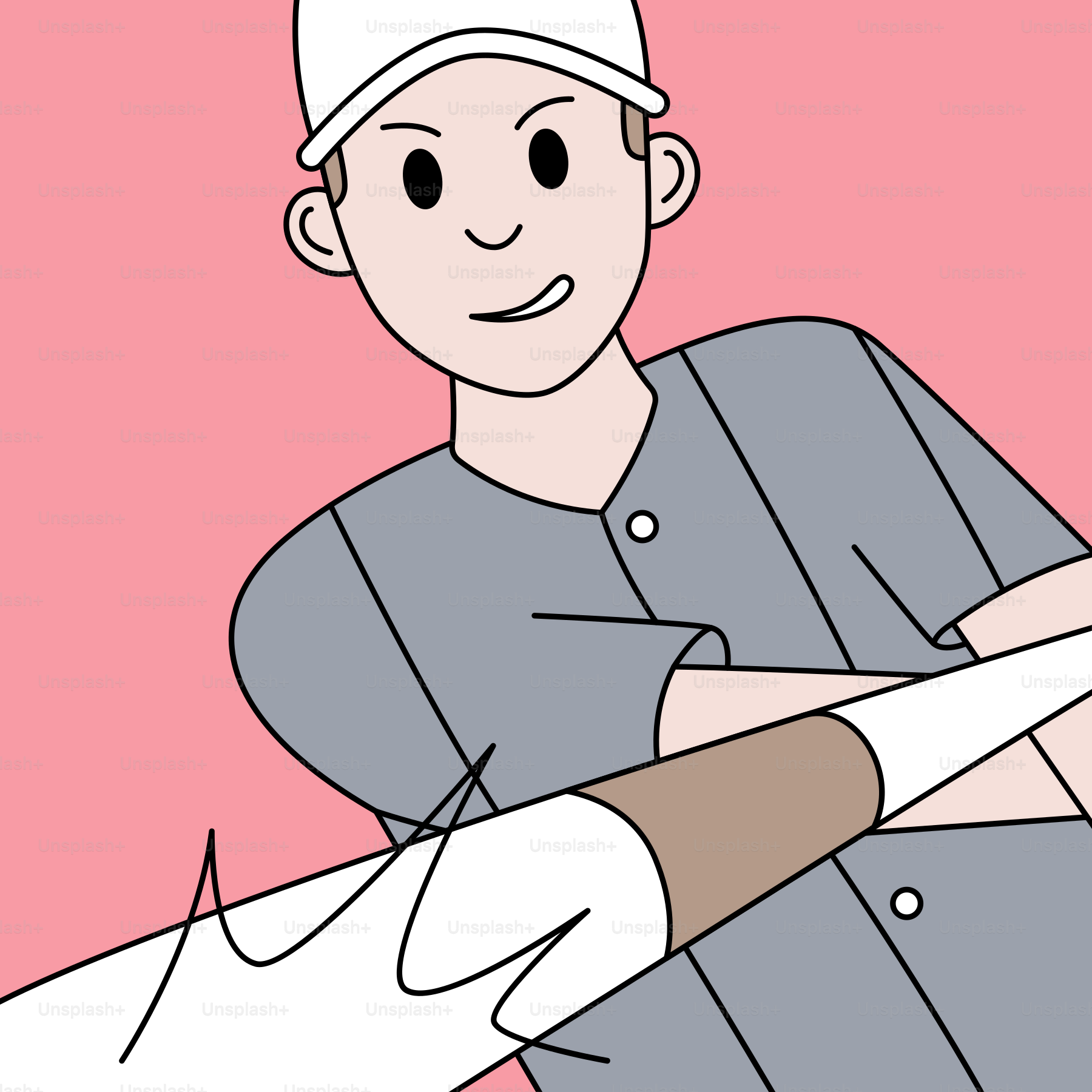 A baseball player holding a bat with a pink background