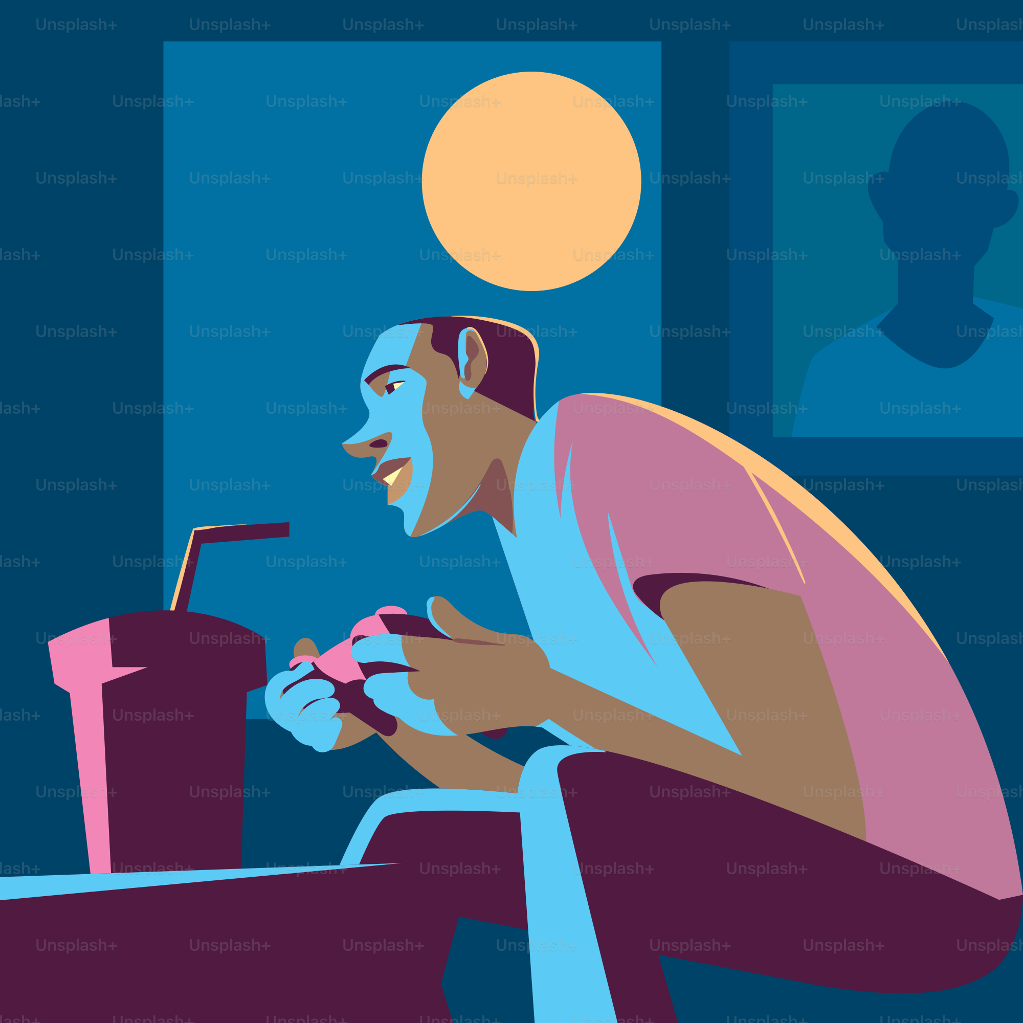 A man sitting at a desk in front of a computer