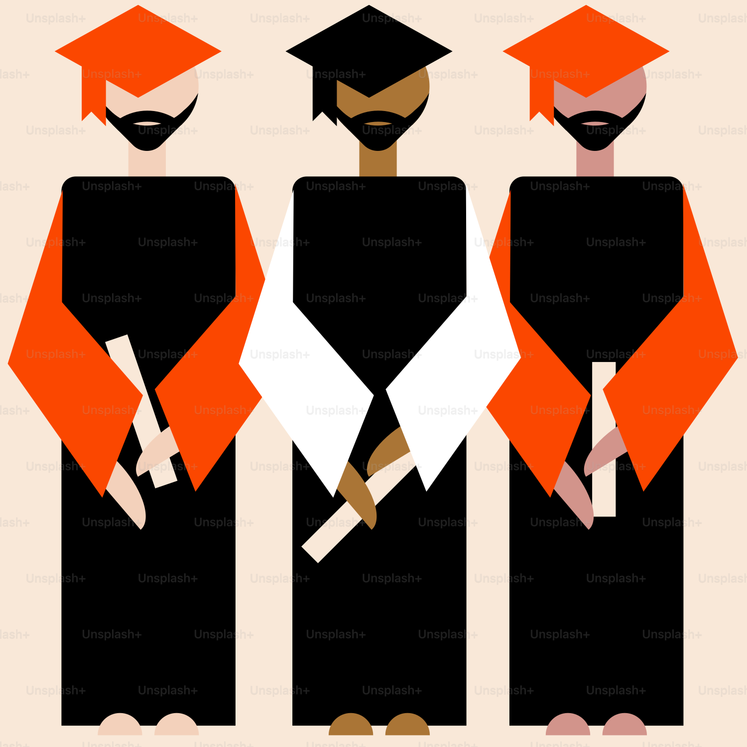 A poster of a group of people wearing graduation caps and gowns