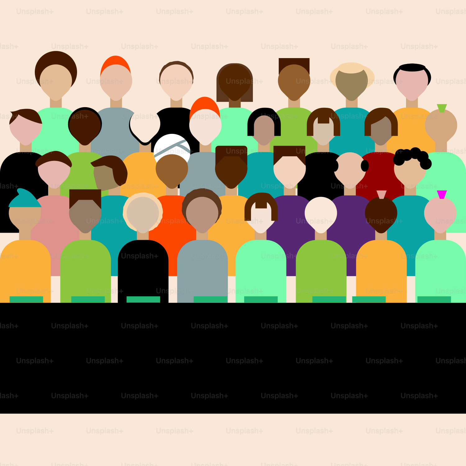 A group of people standing in front of a podium