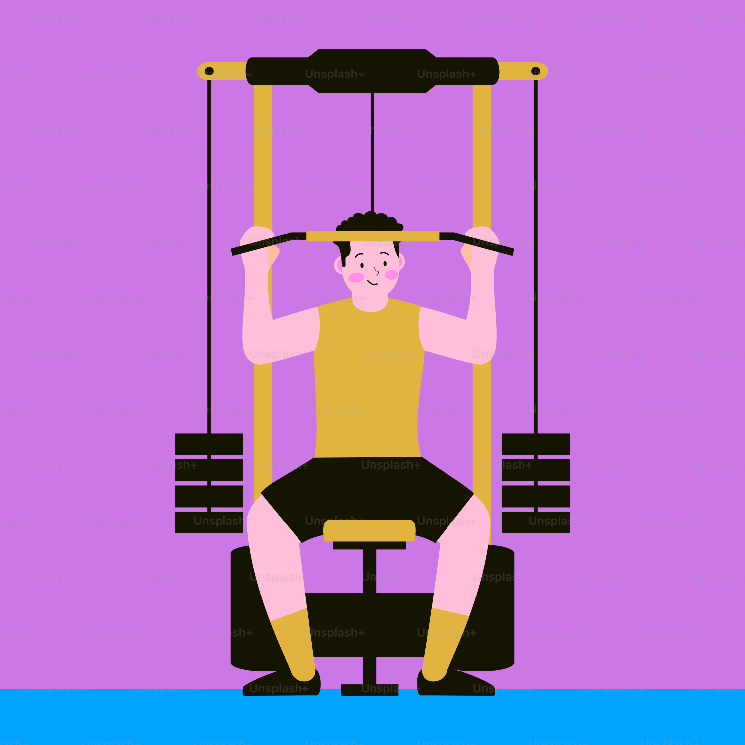 A man is sitting on a gym machine