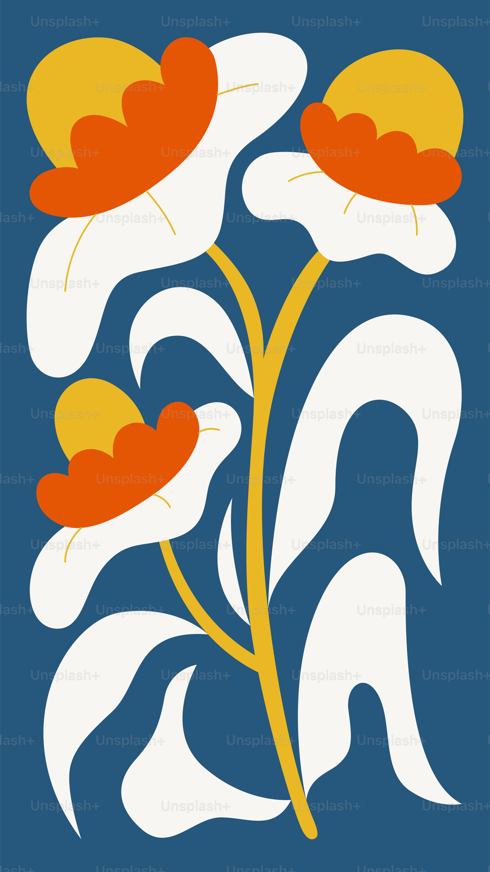 A picture of a flower on a blue background