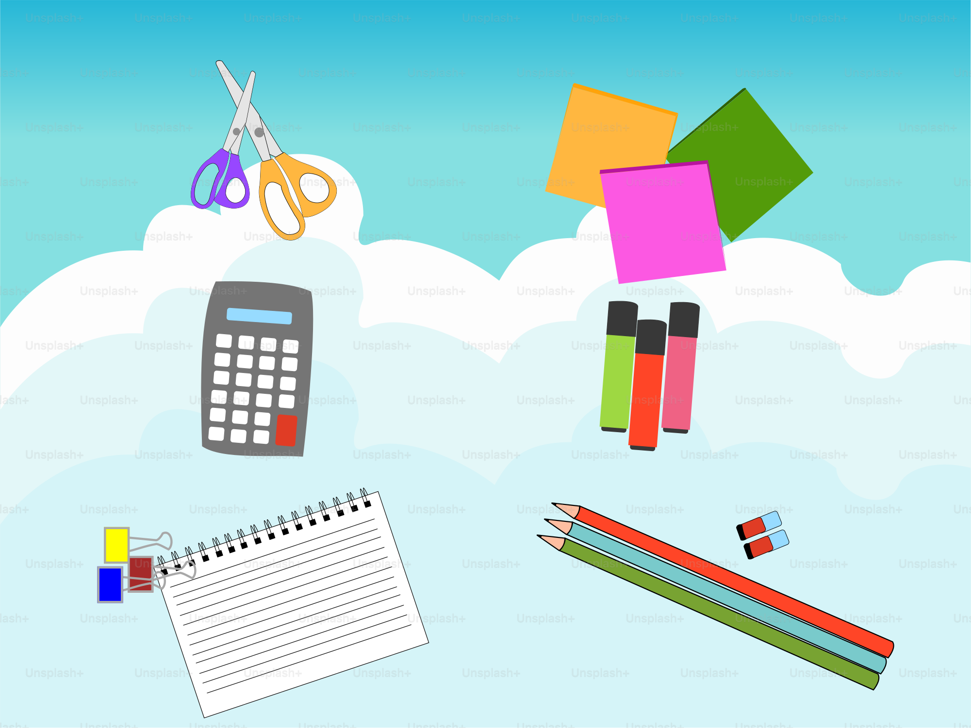 Un tas d’objets qui volent dans les airs