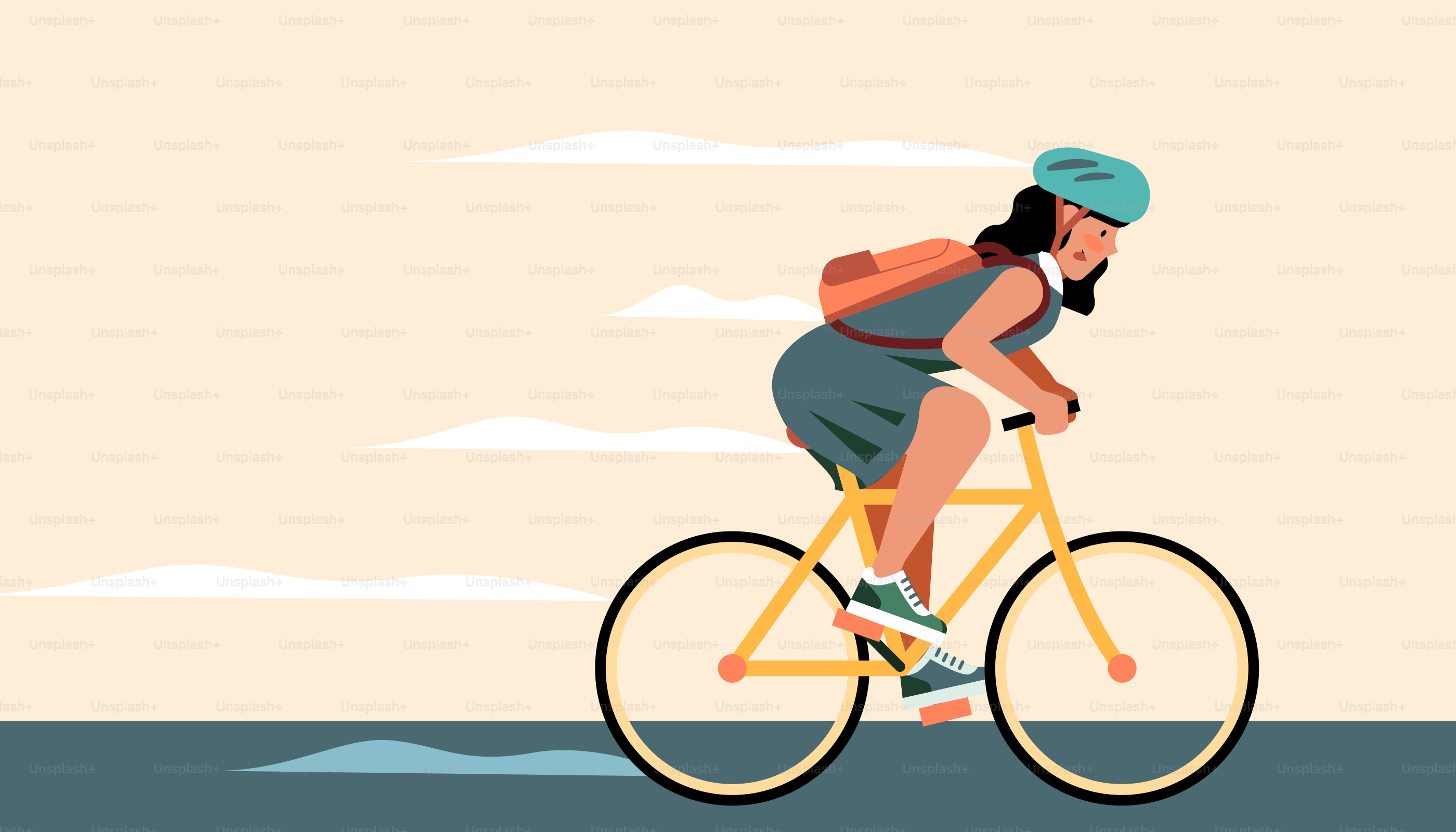 A person riding a bike on a beach