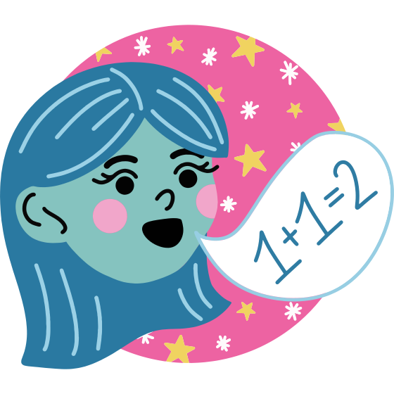 Una chica de pelo azul sostiene un cartel