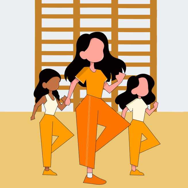 A group of women standing next to each other