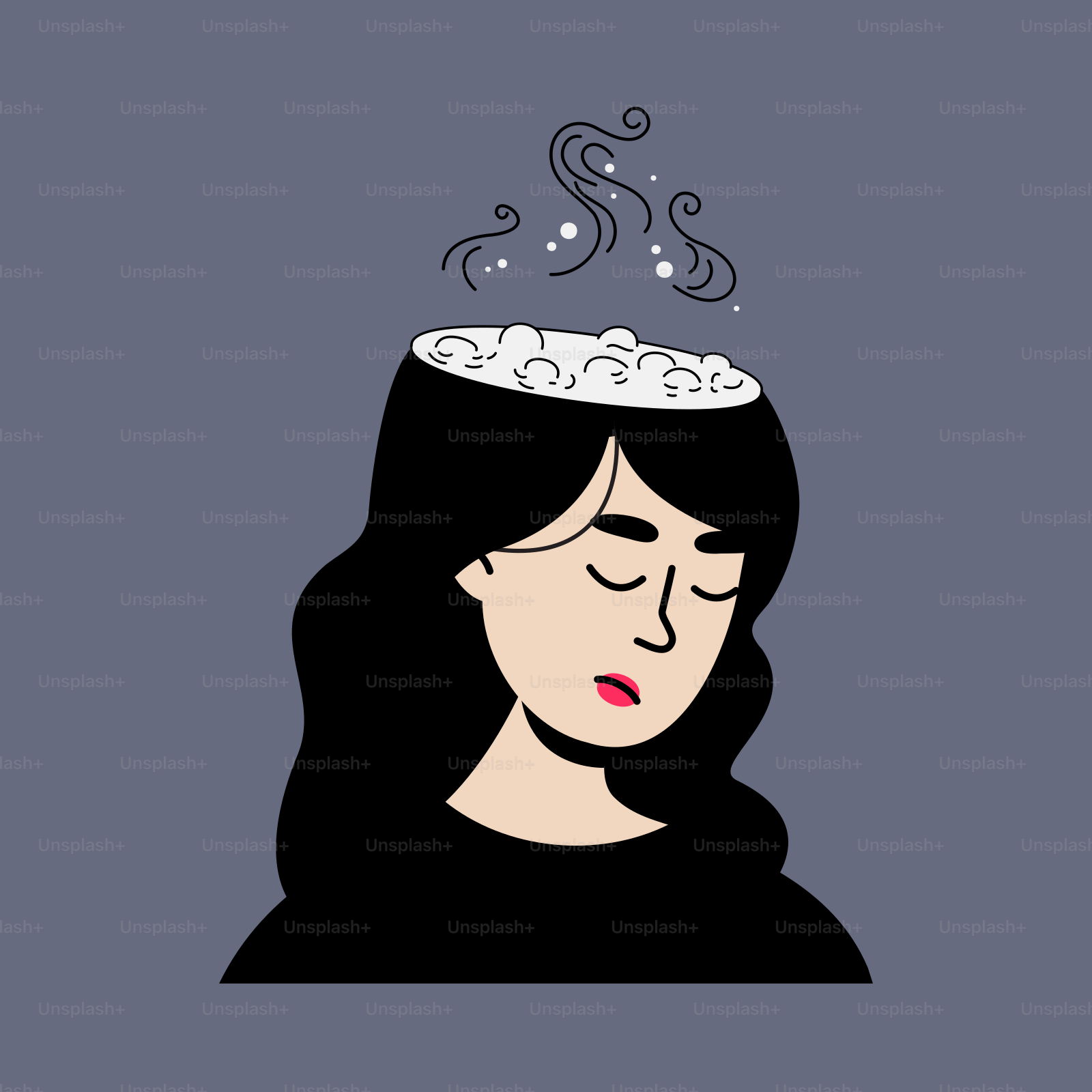 A woman with a crown on her head