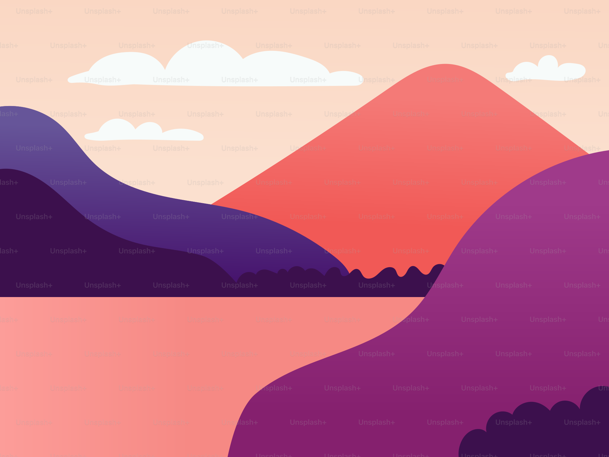Eine Landschaft mit Bergen und einem Gewässer