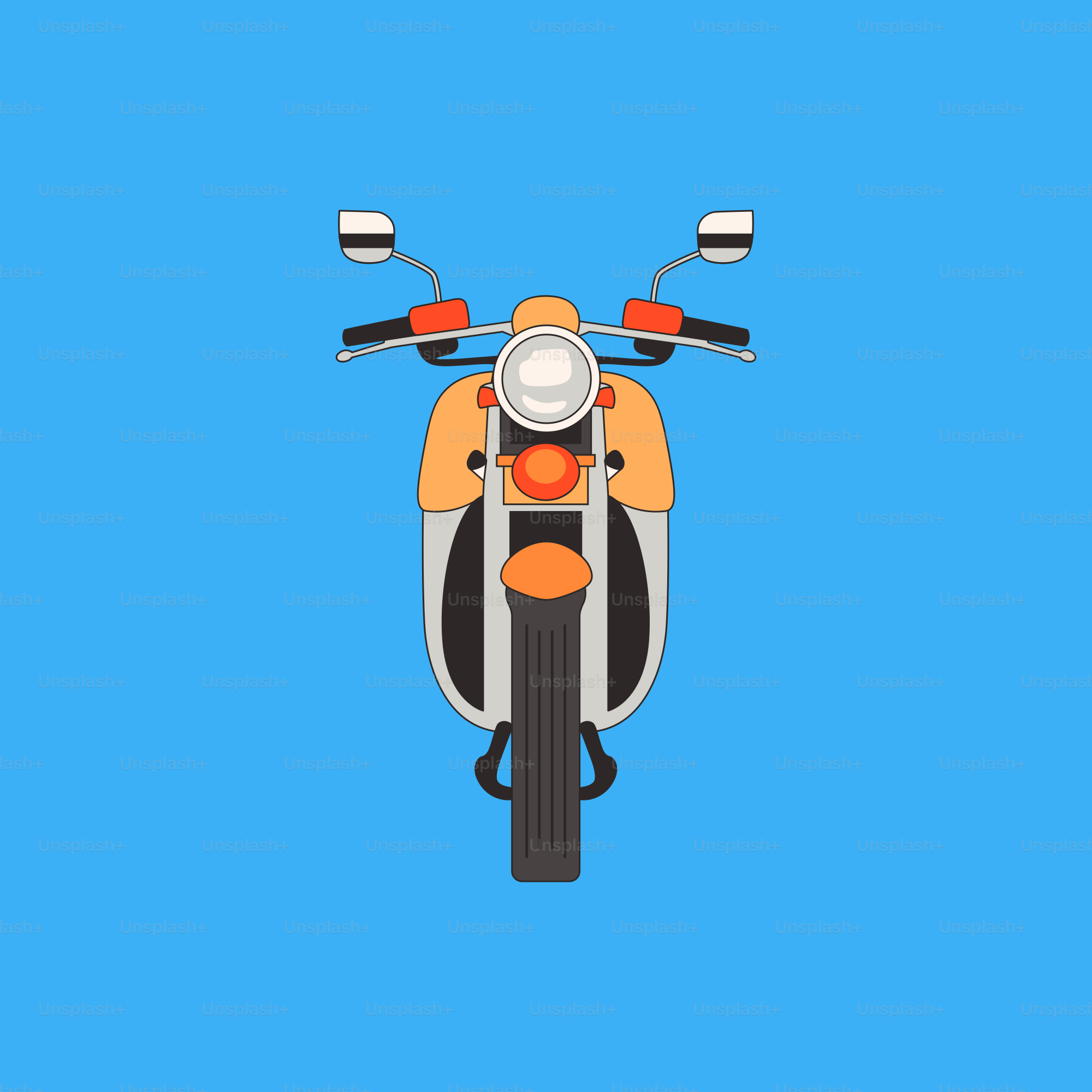 Une photo d’une moto sur fond bleu