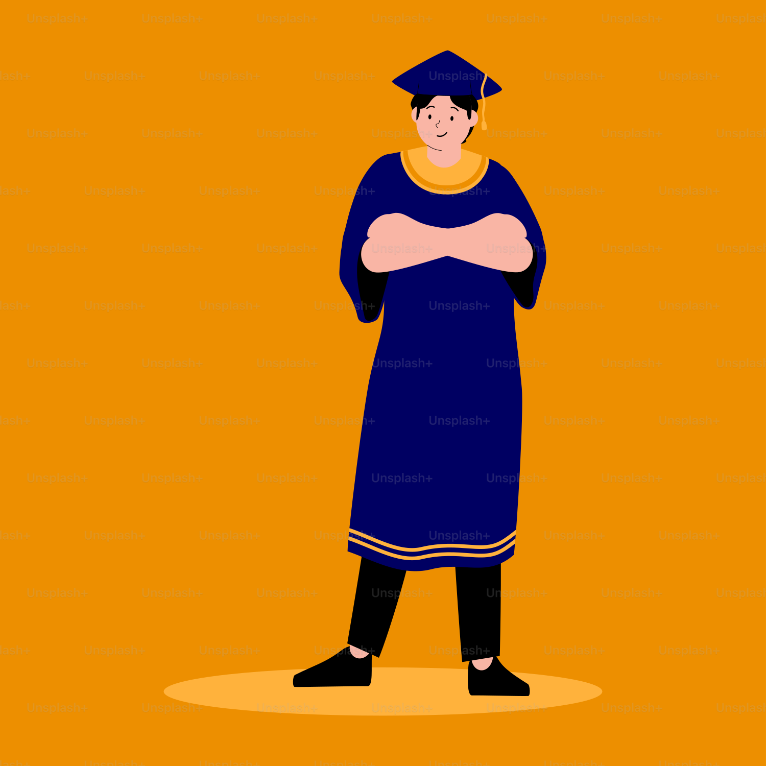 A person in a graduation cap and gown