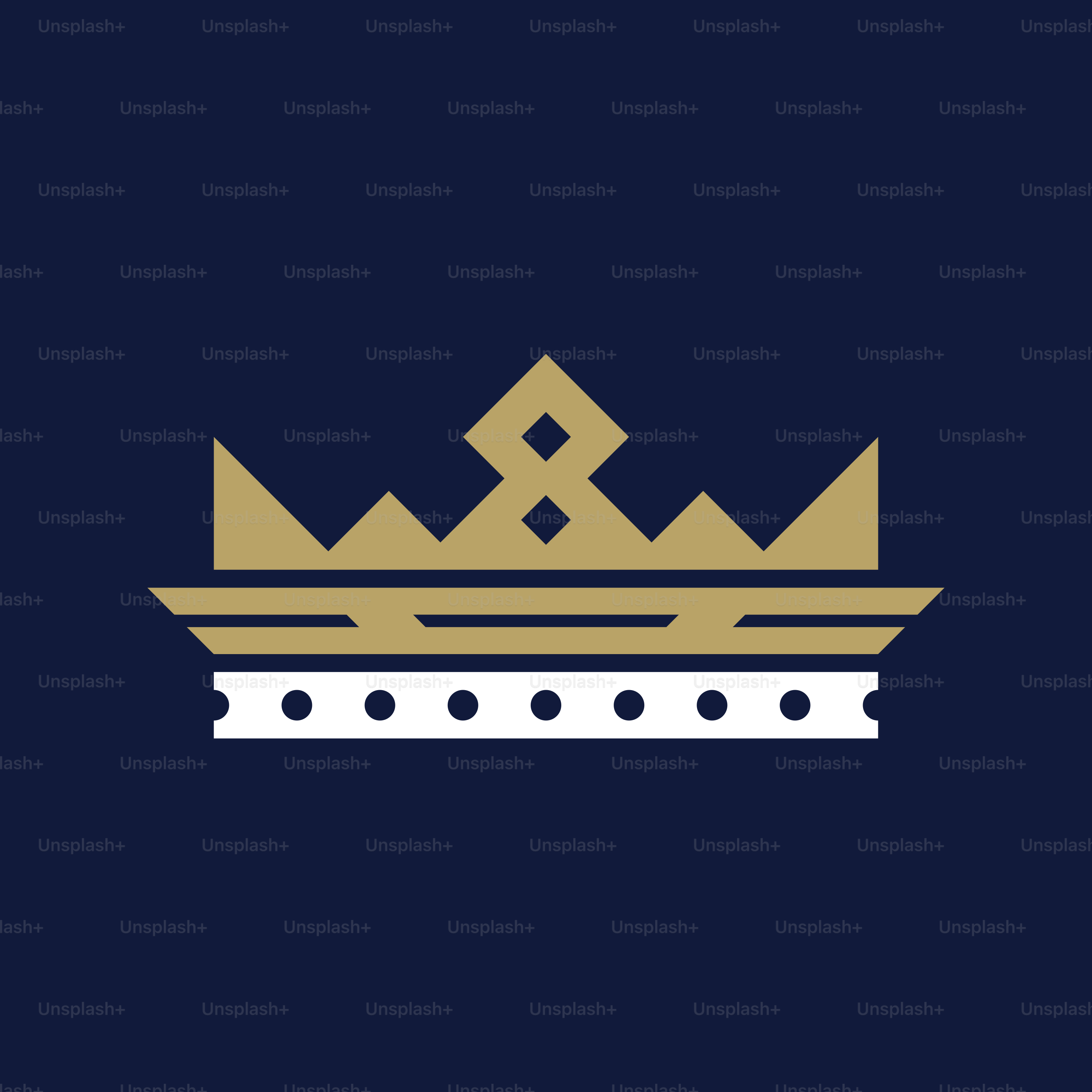A gold crown on a blue background