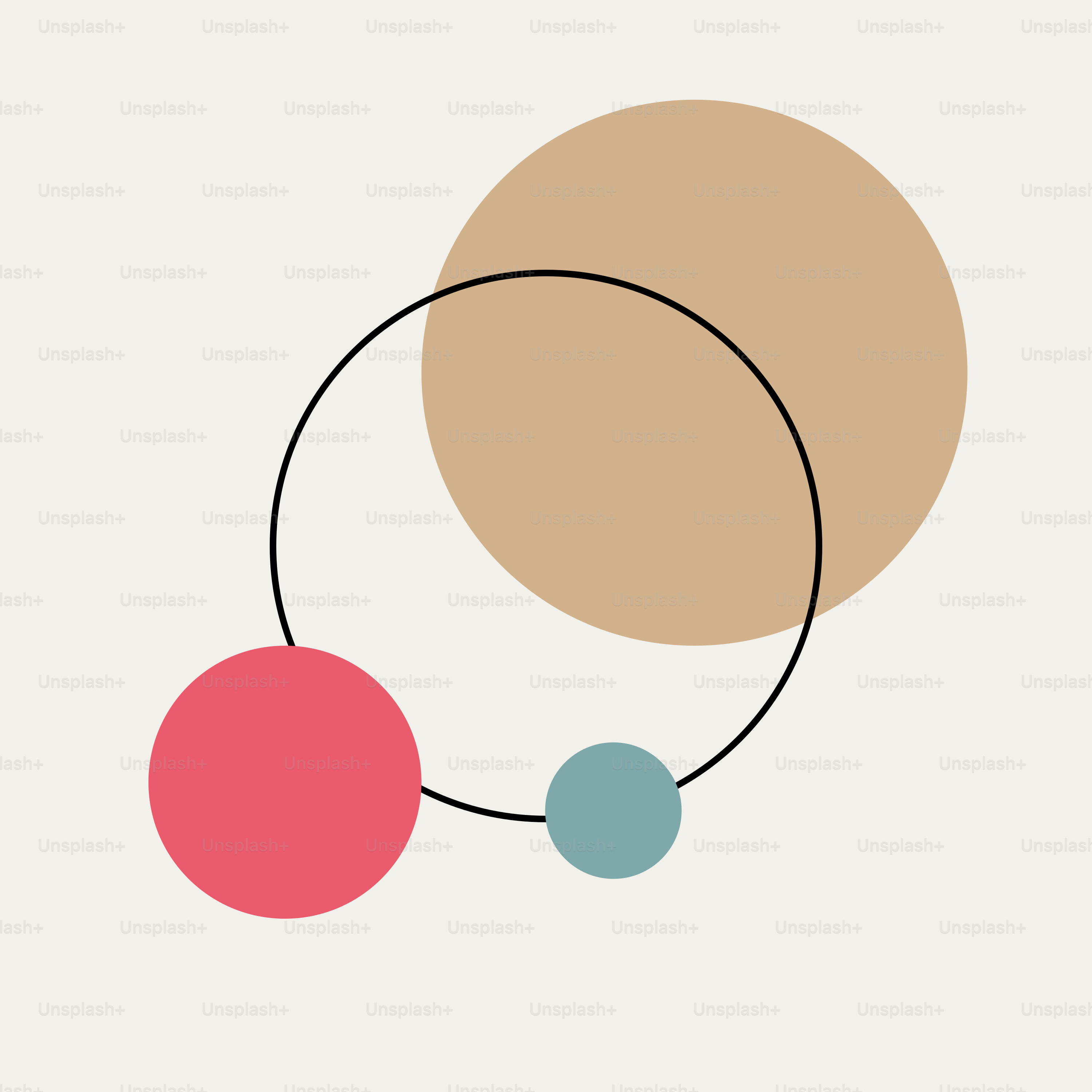 A picture of two circles on a white background