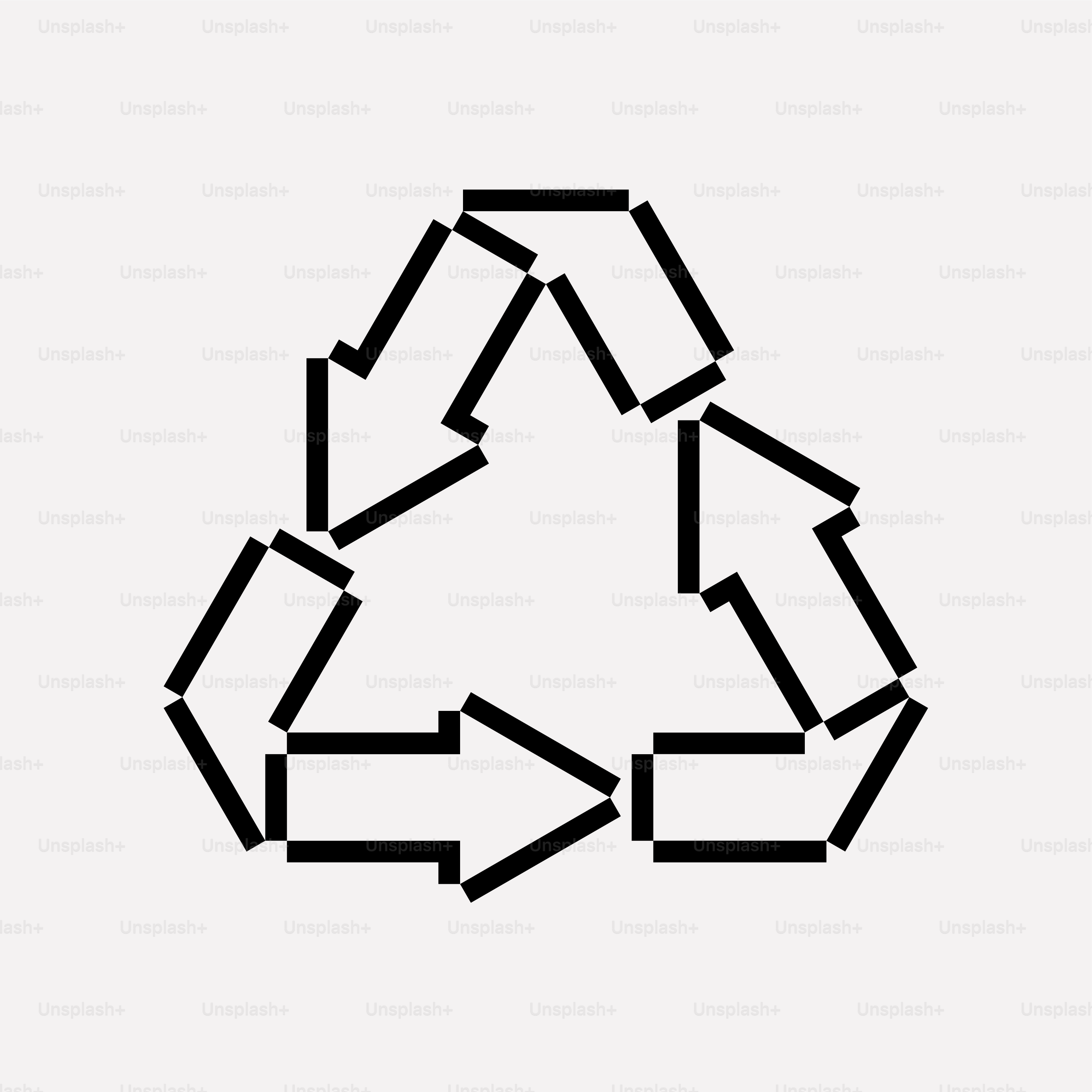 A black and white photo of a recycle