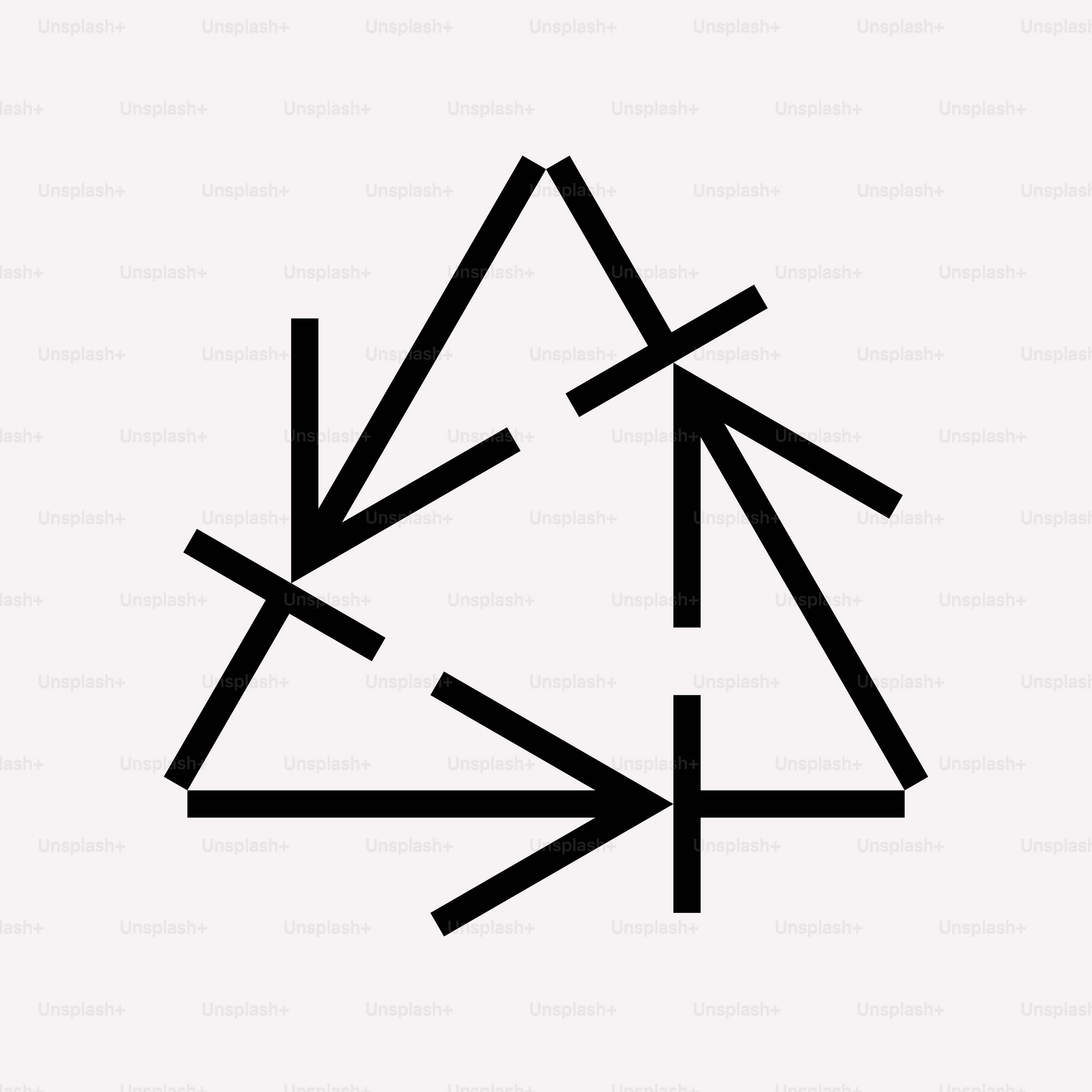 Une photo en noir et blanc d’un triangle