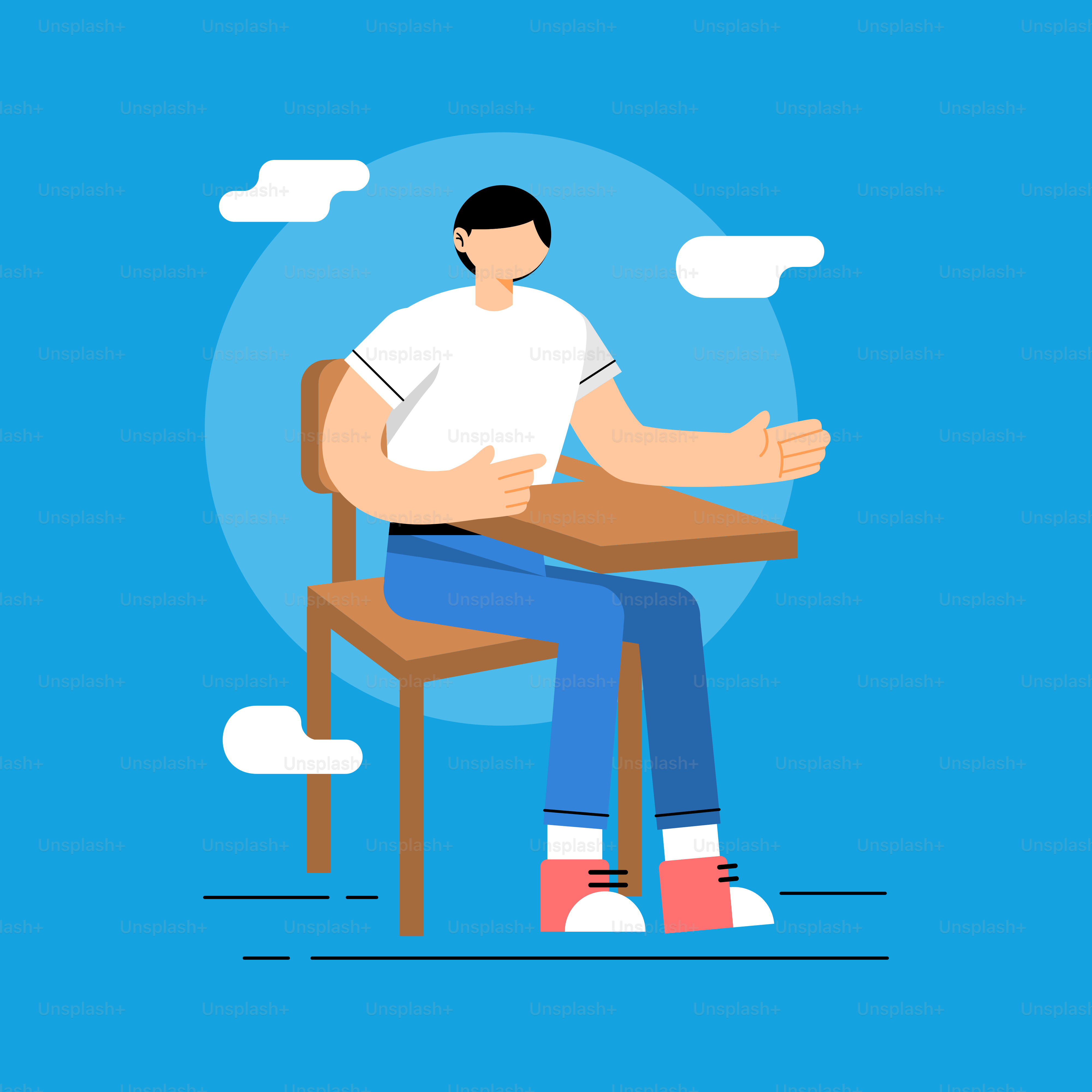 A man sitting in a chair with his legs crossed