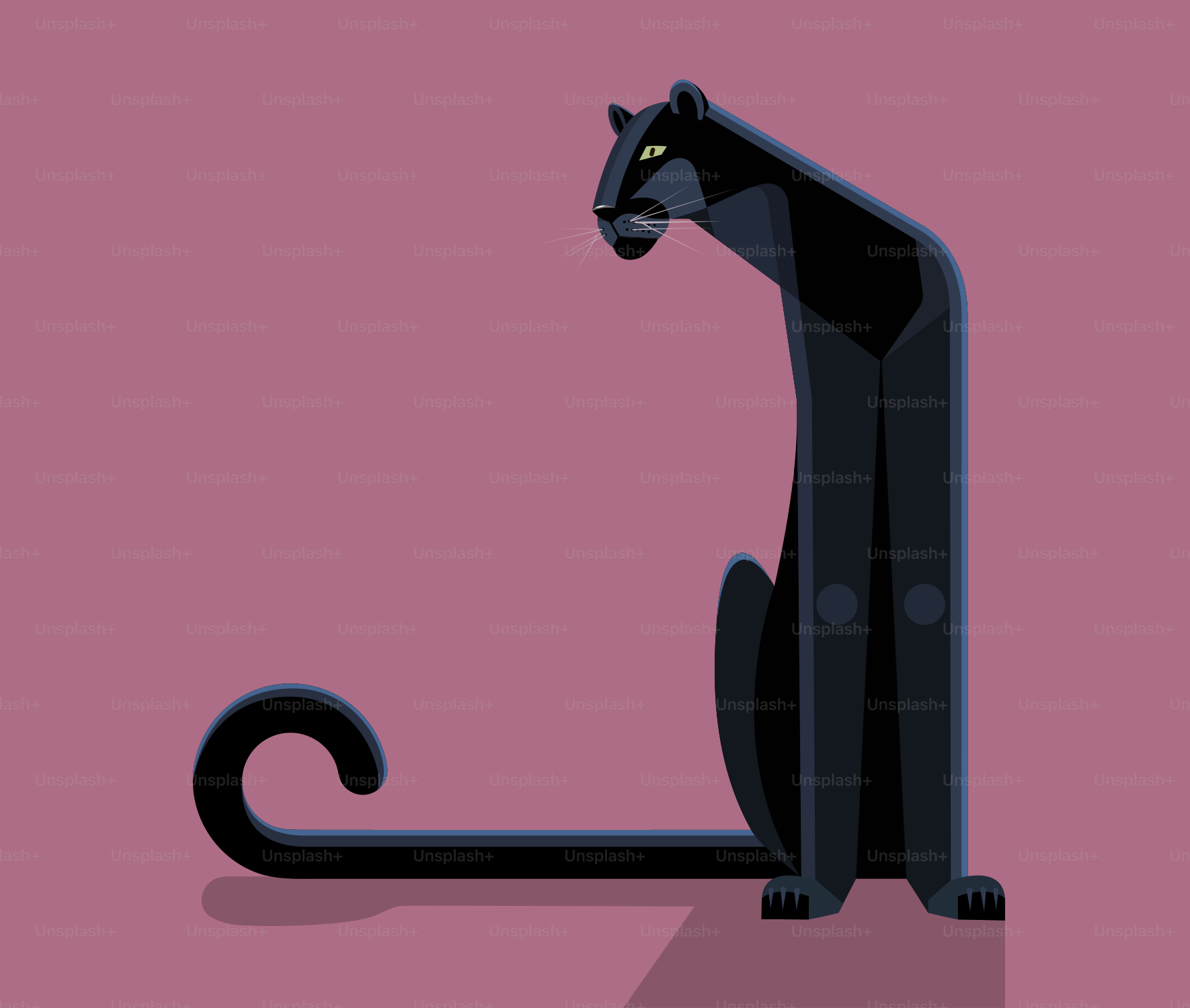 Un gato negro sentado encima de una estantería