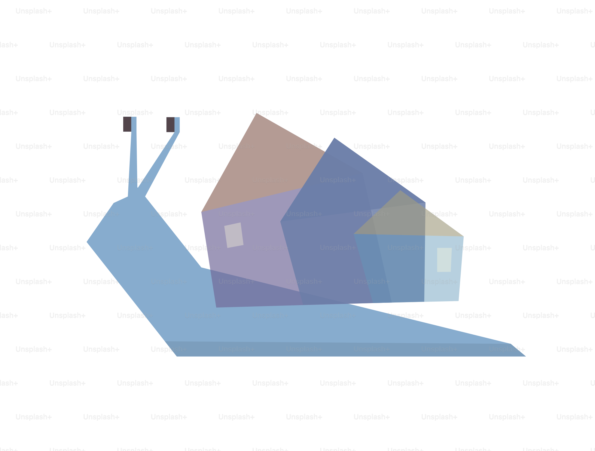 A snail with a house on top of it