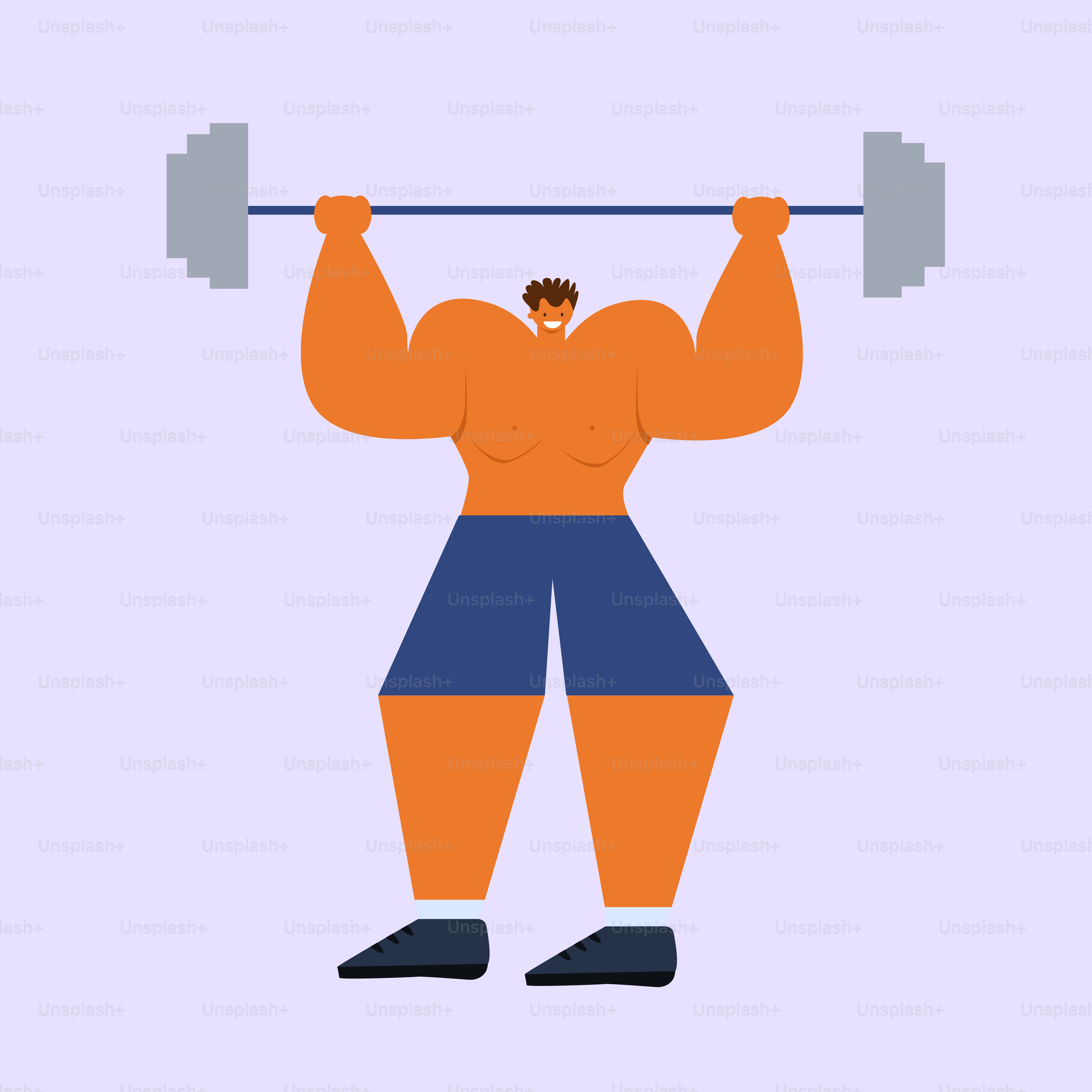 A man with a barbell in his hands