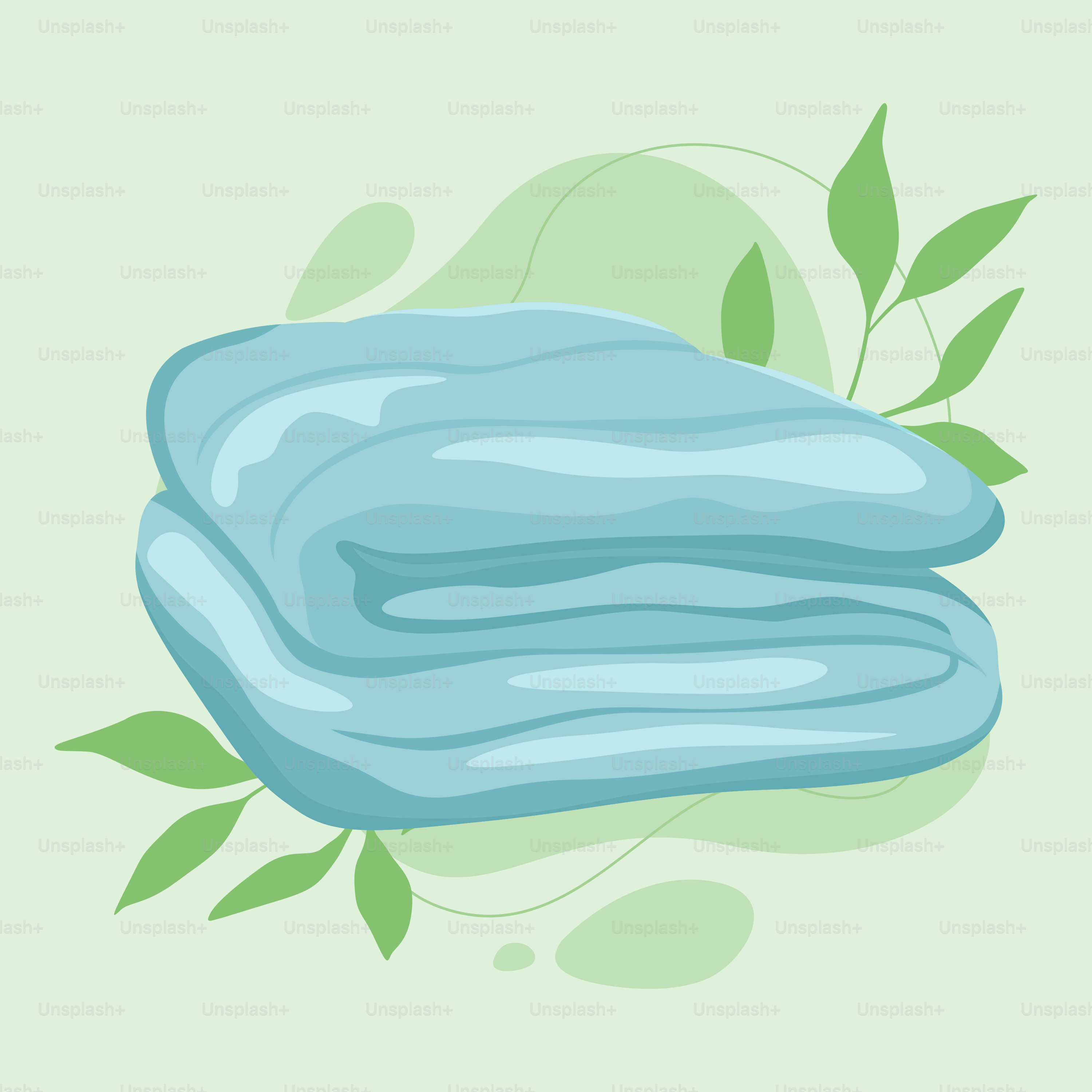 A stack of blue towels sitting on top of a table