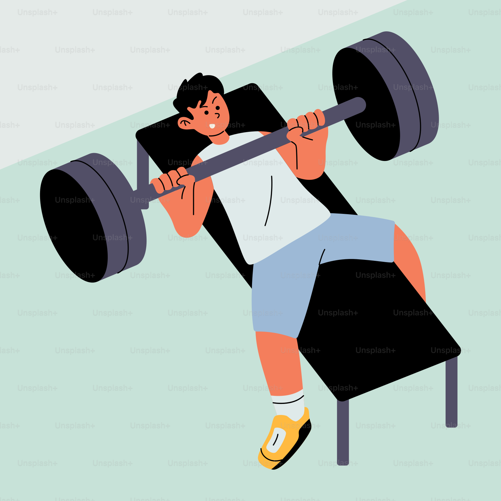 A man sitting on a chair holding a barbell