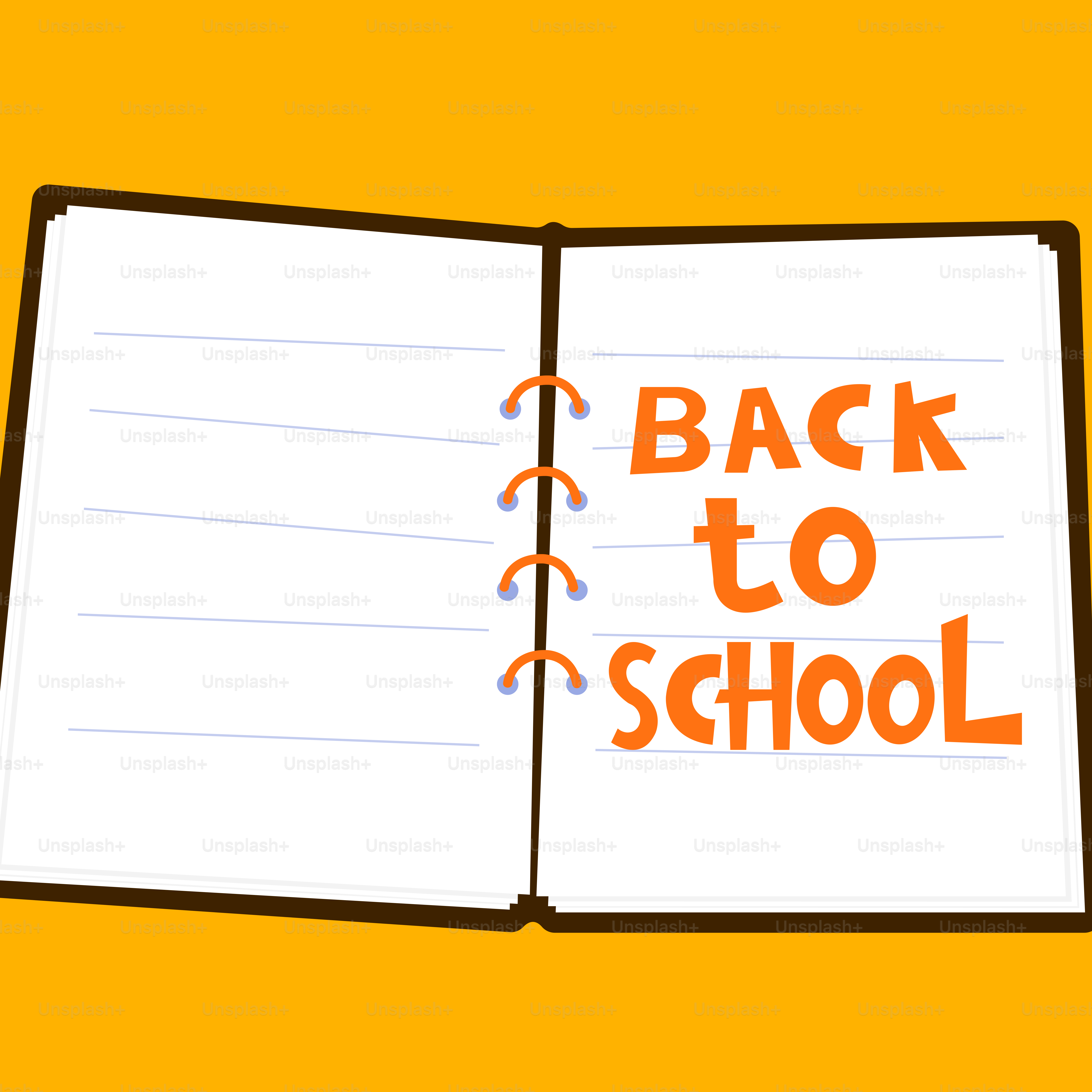 An open notebook with the words back to school written on it