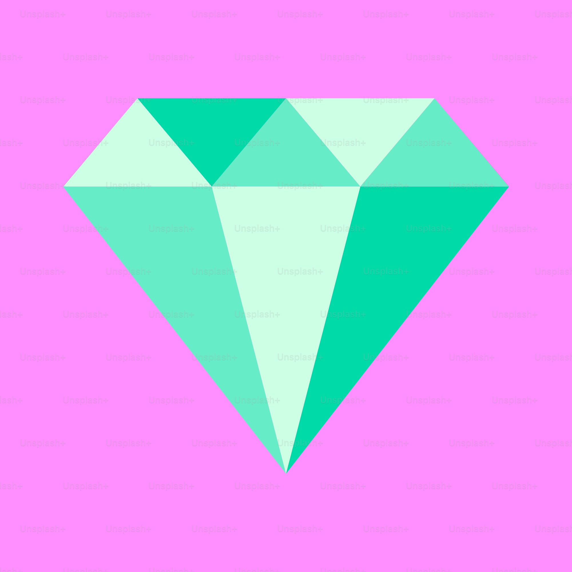 A blue diamond on a pink background