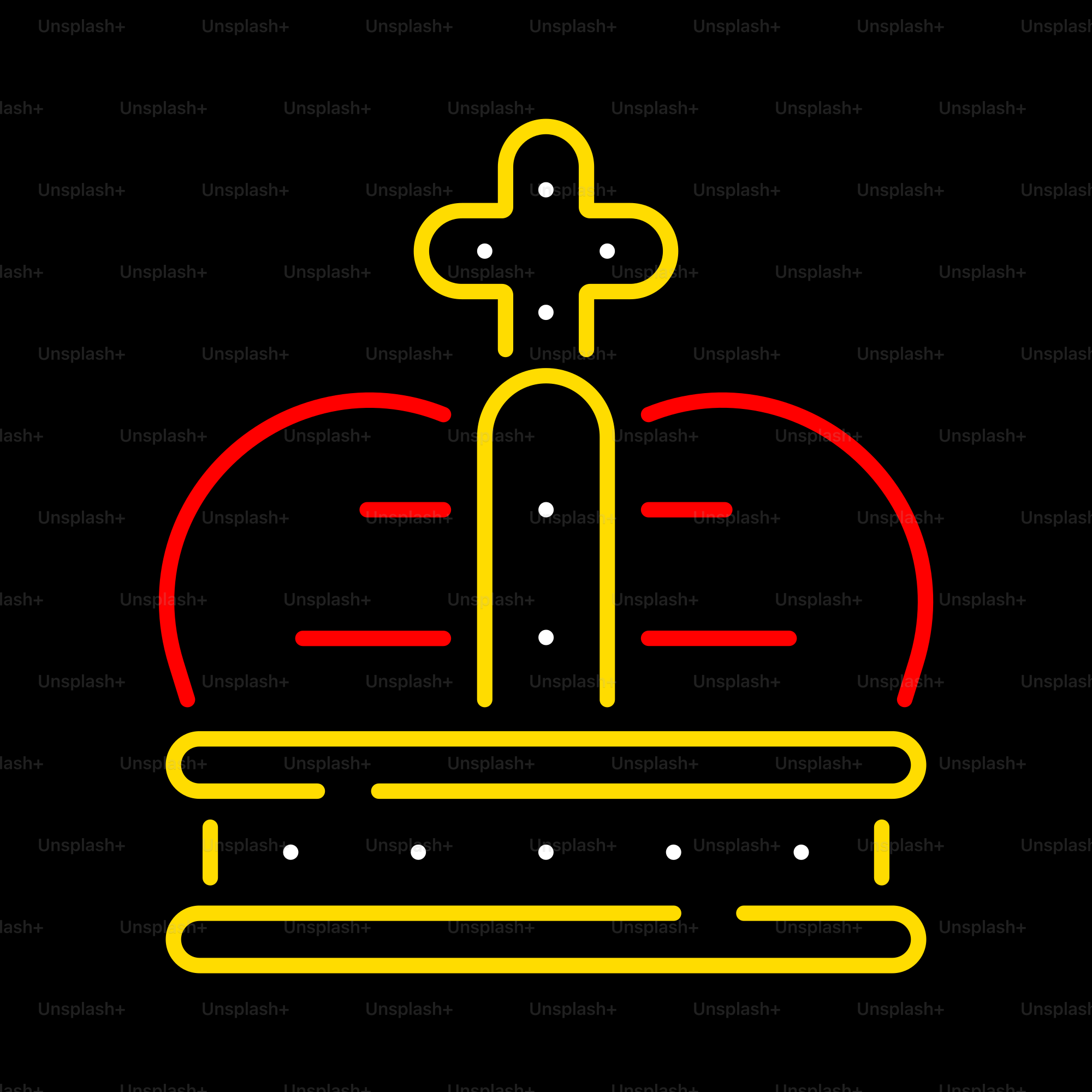 A neon sign with a crown on it