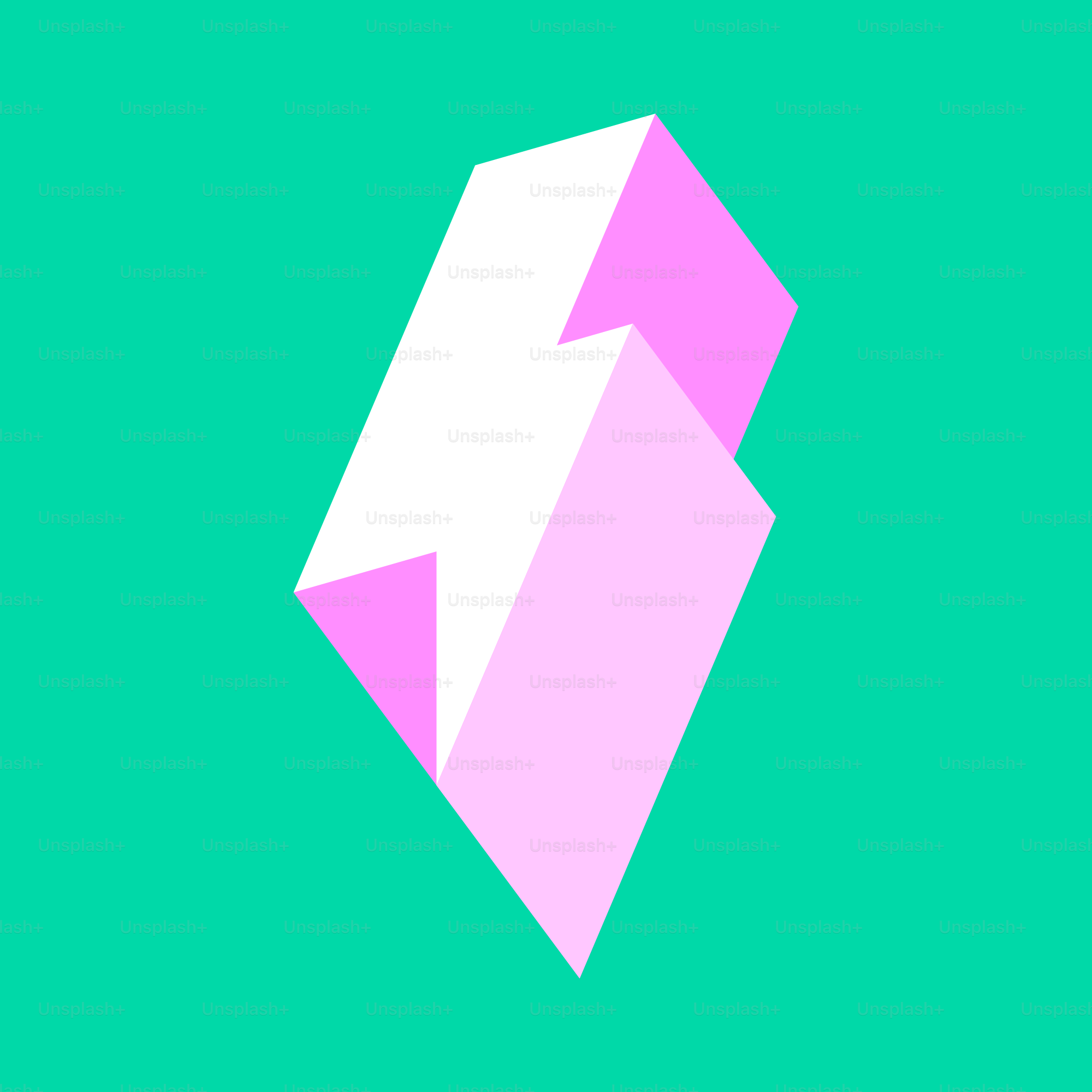 緑の背景にピンクと白のオブジェクト