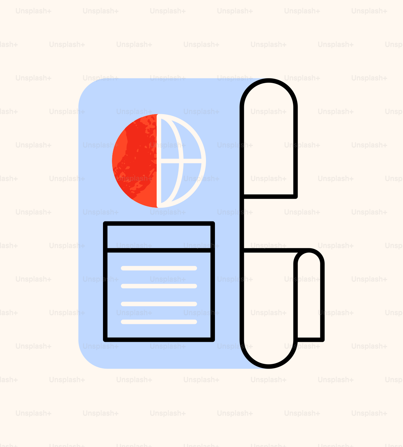 Ein Stück Papier mit einem roten Kreis darauf