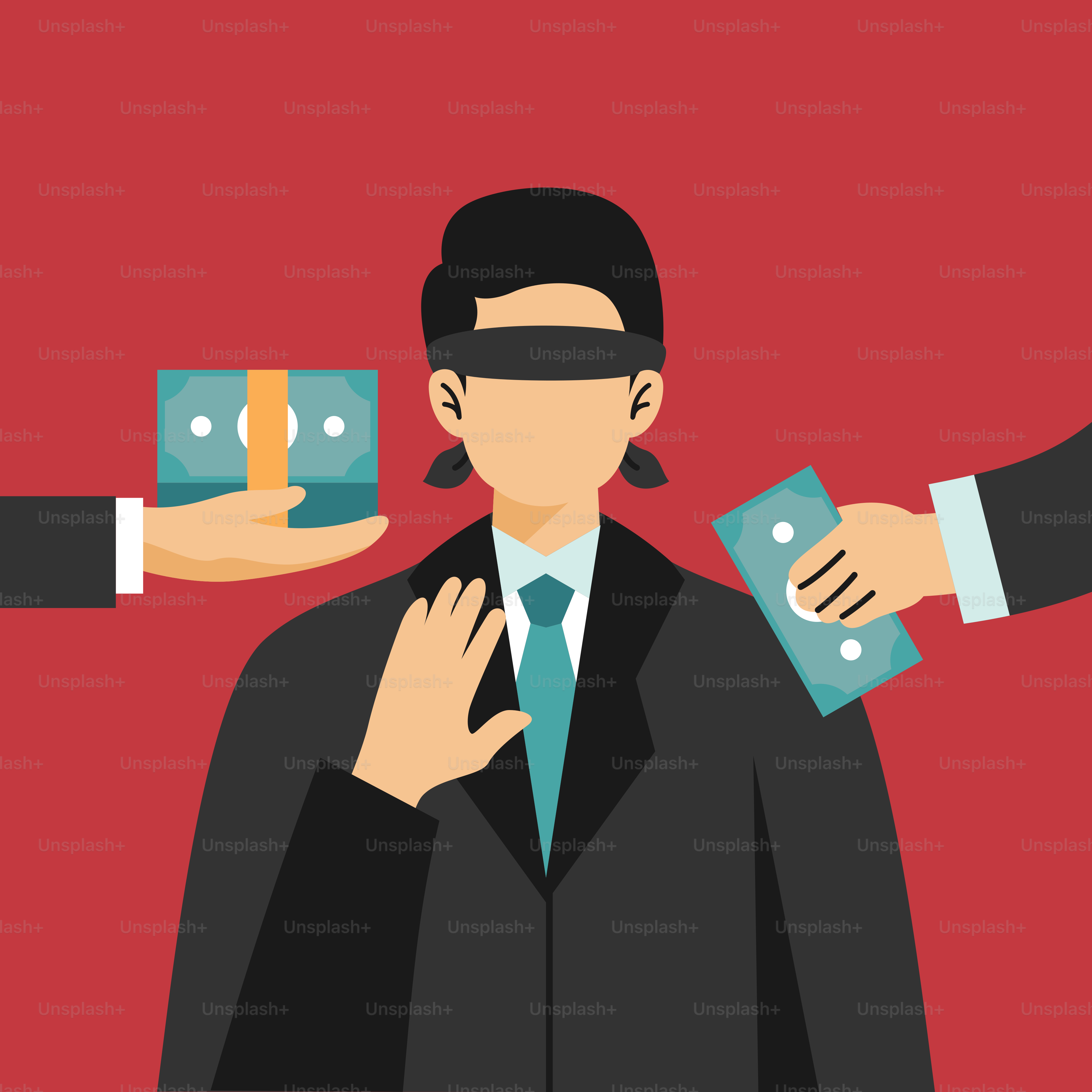 A man in a blindfold is surrounded by other people