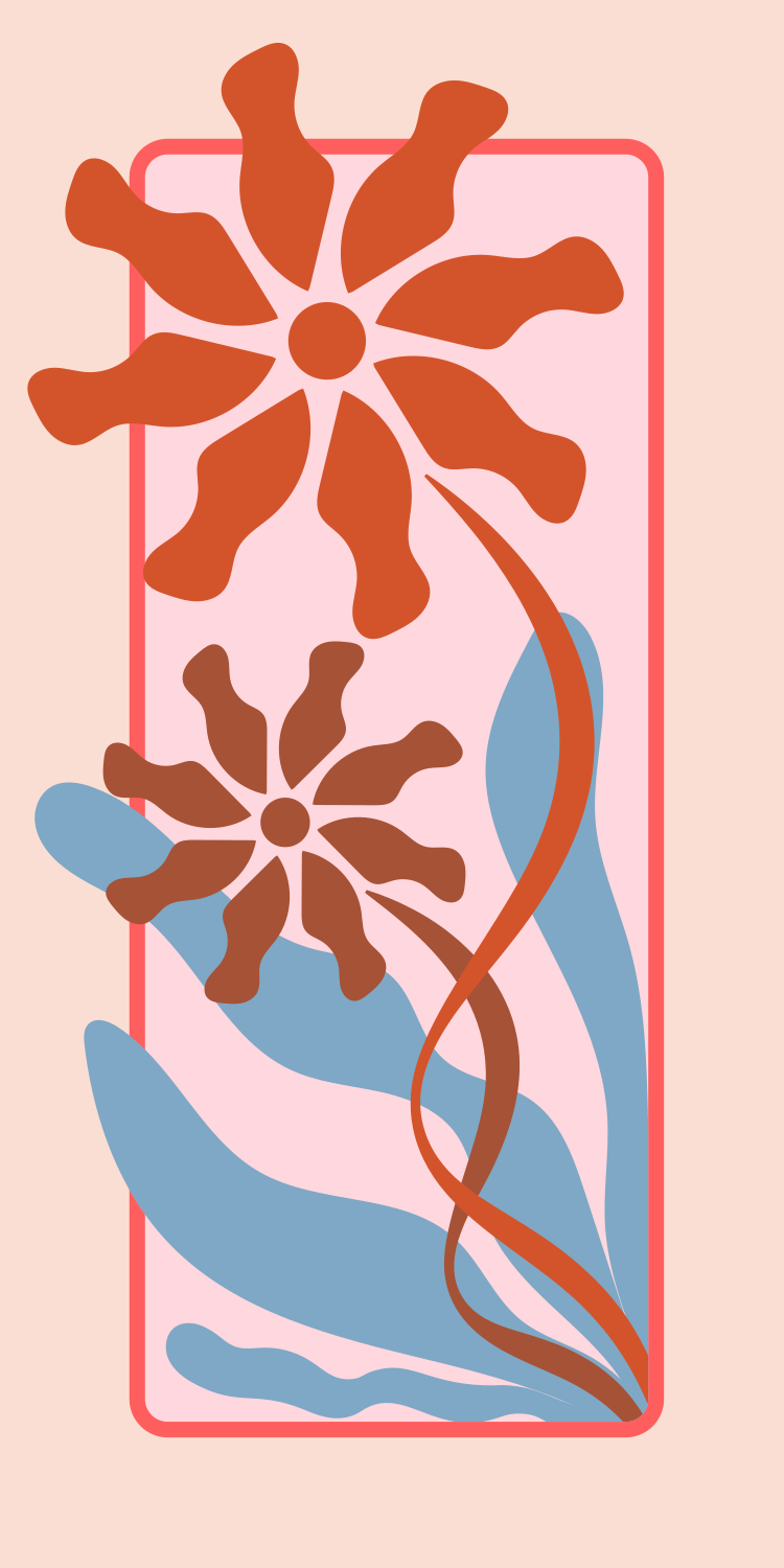 A picture of a flower on a pink background