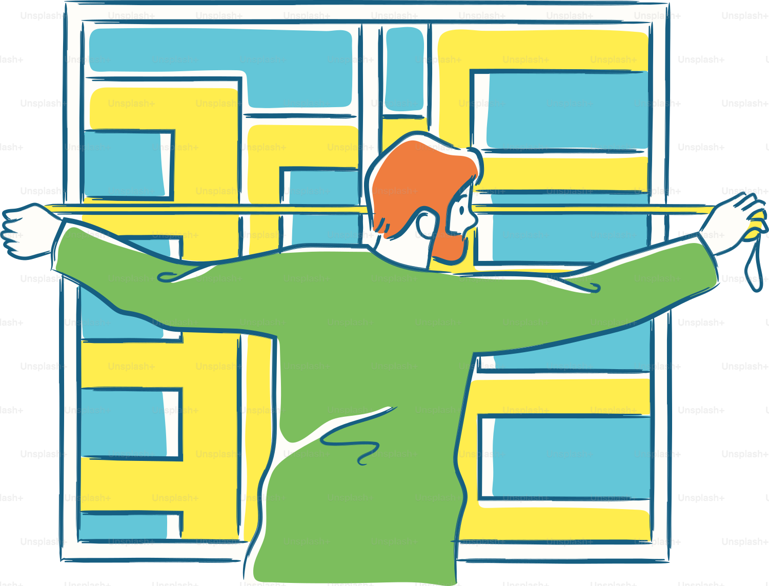 A drawing of a man holding a tennis racquet