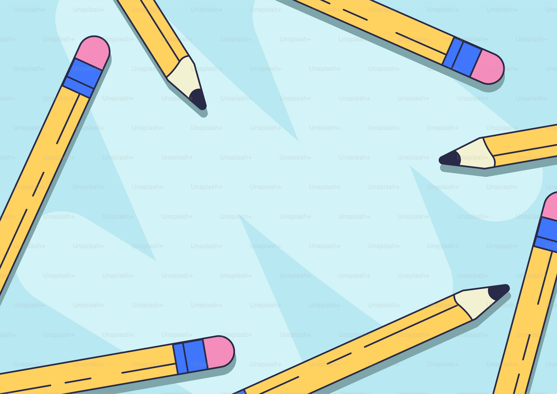 Un grupo de lápices con borradores